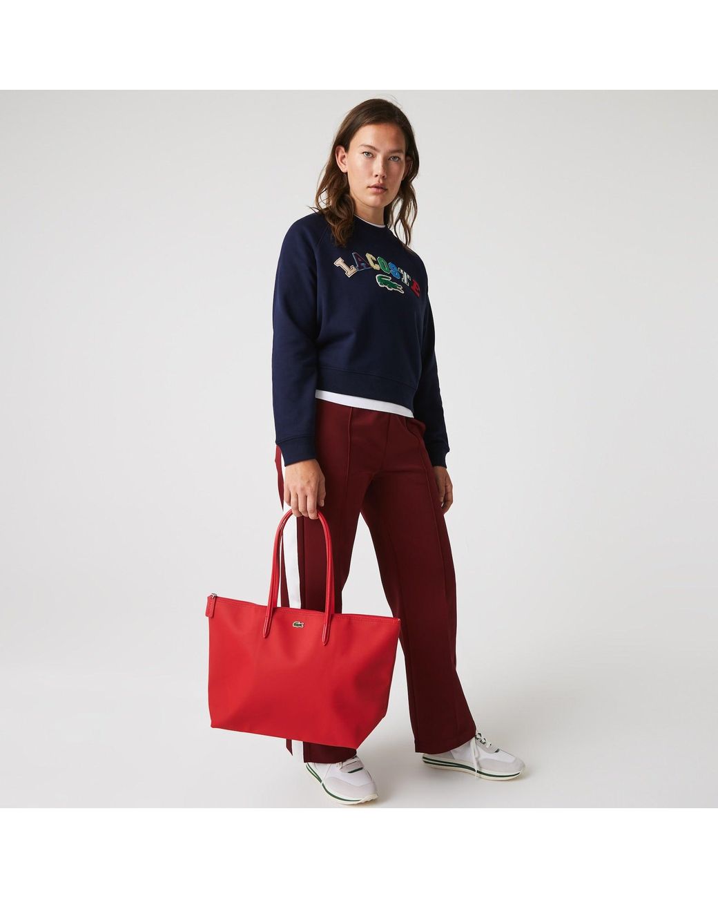 LacosteWomensL.12.12 Concept Vertical Shopping BagAlizarineOne Size:  Handbags