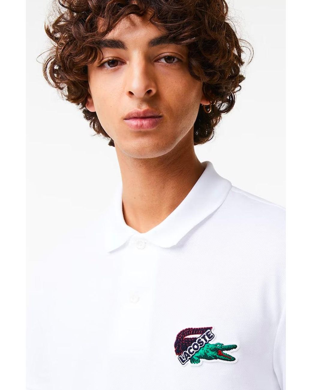 Lacoste Graphic Mif Polo Blanc in White for Men | Lyst