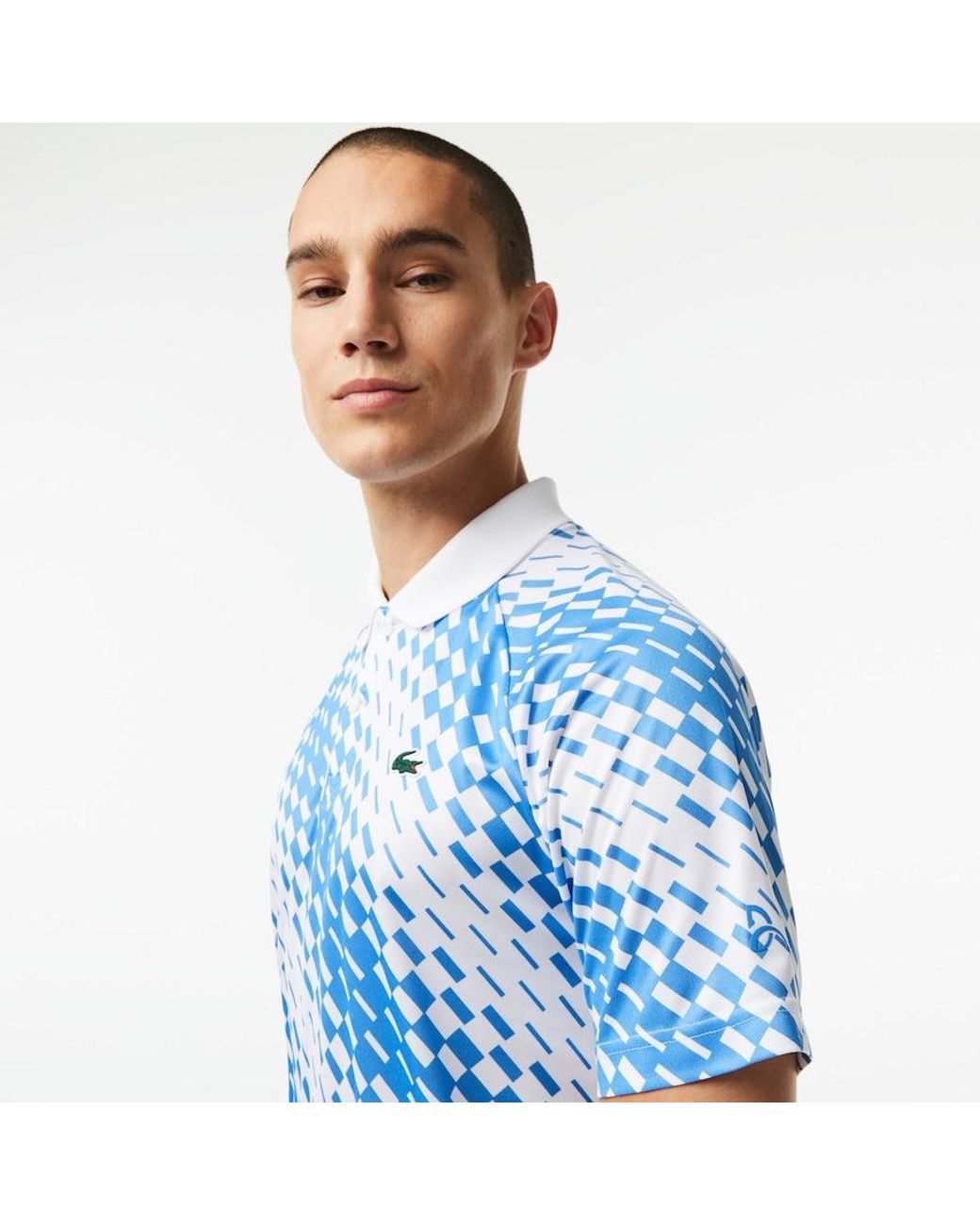 Lacoste Men's Tennis X Novak Djokovic Printed Polo White/ethereal in Blue  for Men | Lyst
