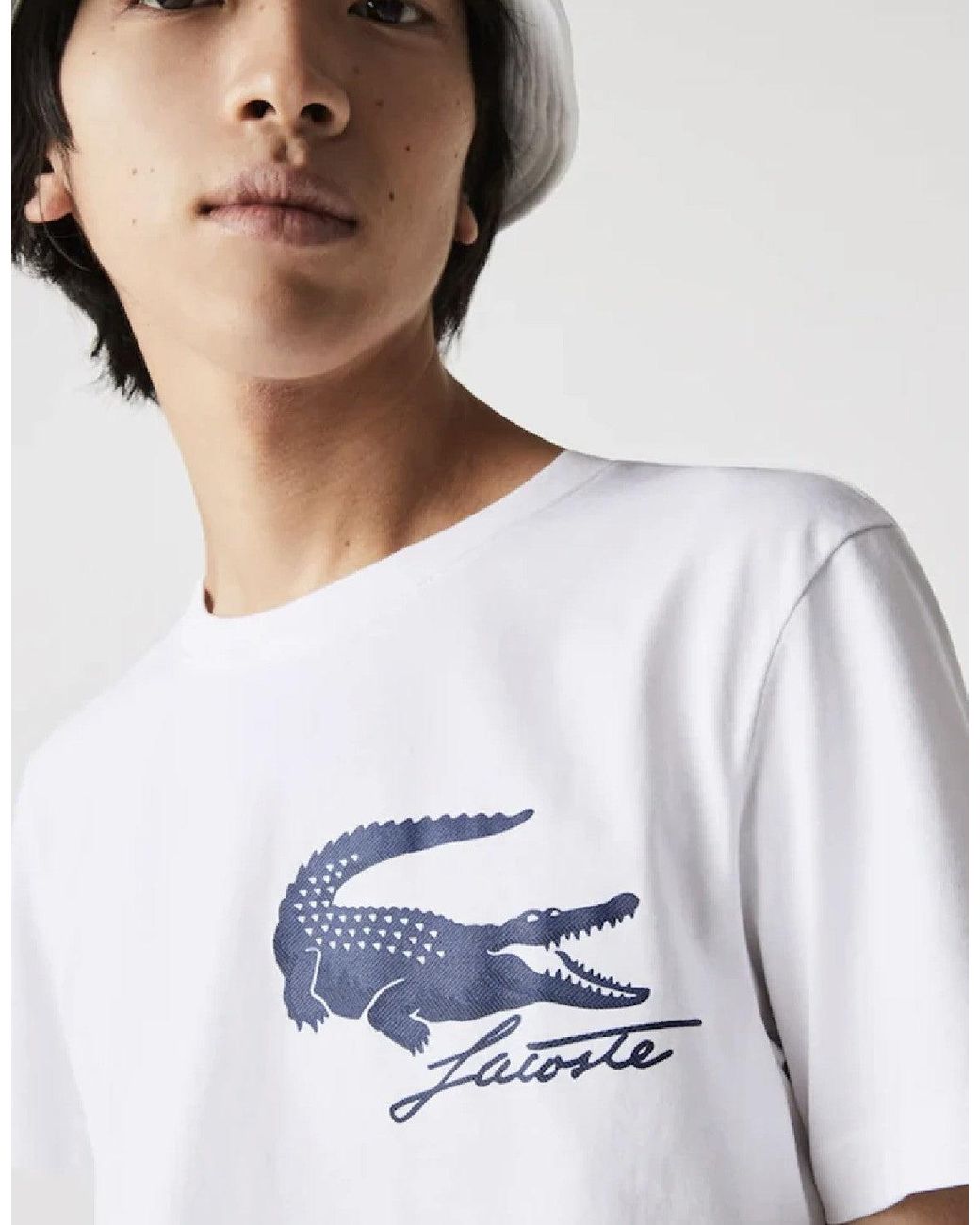 Lacoste Sport French Open Edition Crocodile Print T-shirt White Navy Blue  for Men | Lyst