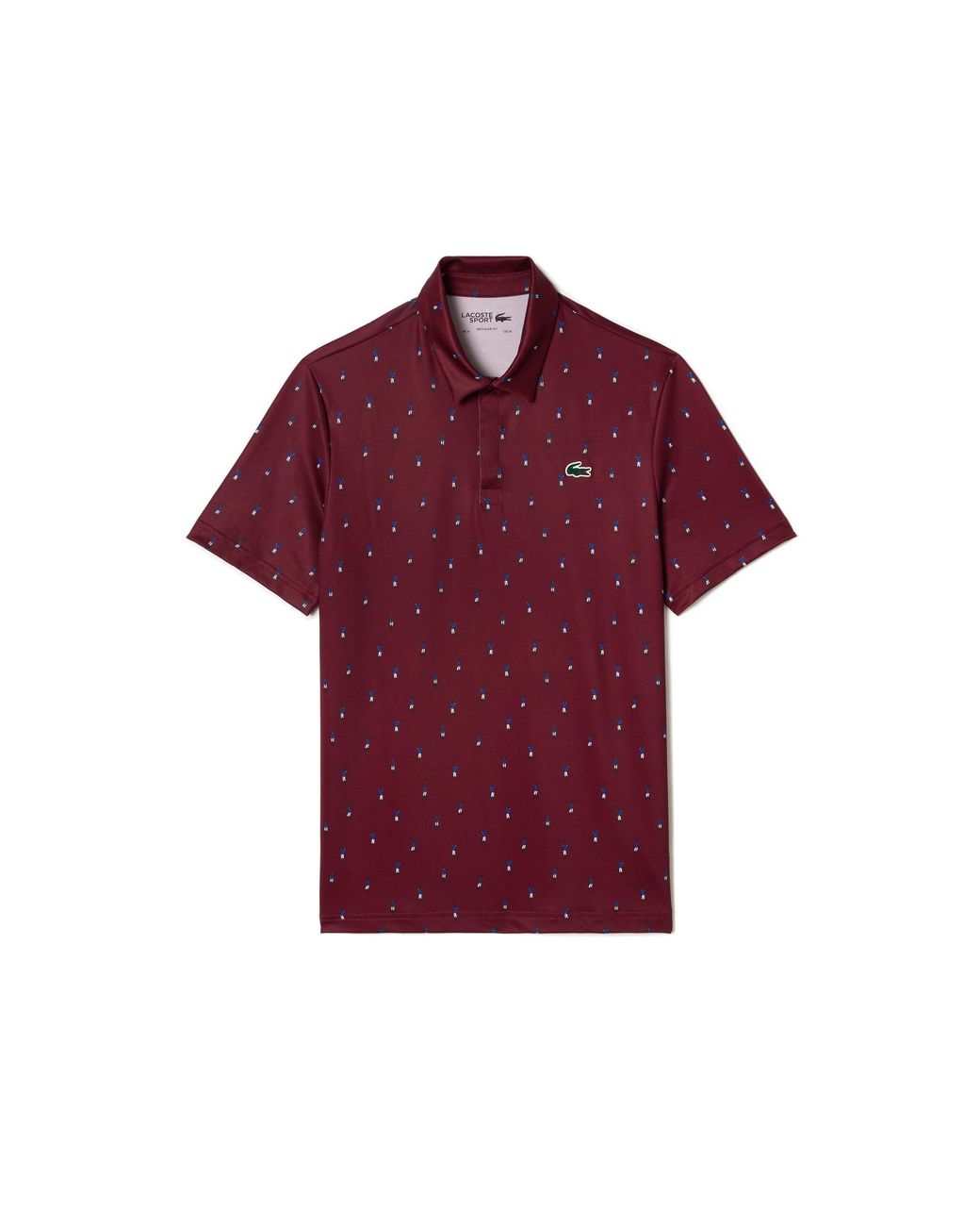 Lacoste Men's Golf Printed Recycled Polyester Polo Bordeaux / Blue in Red  for Men | Lyst