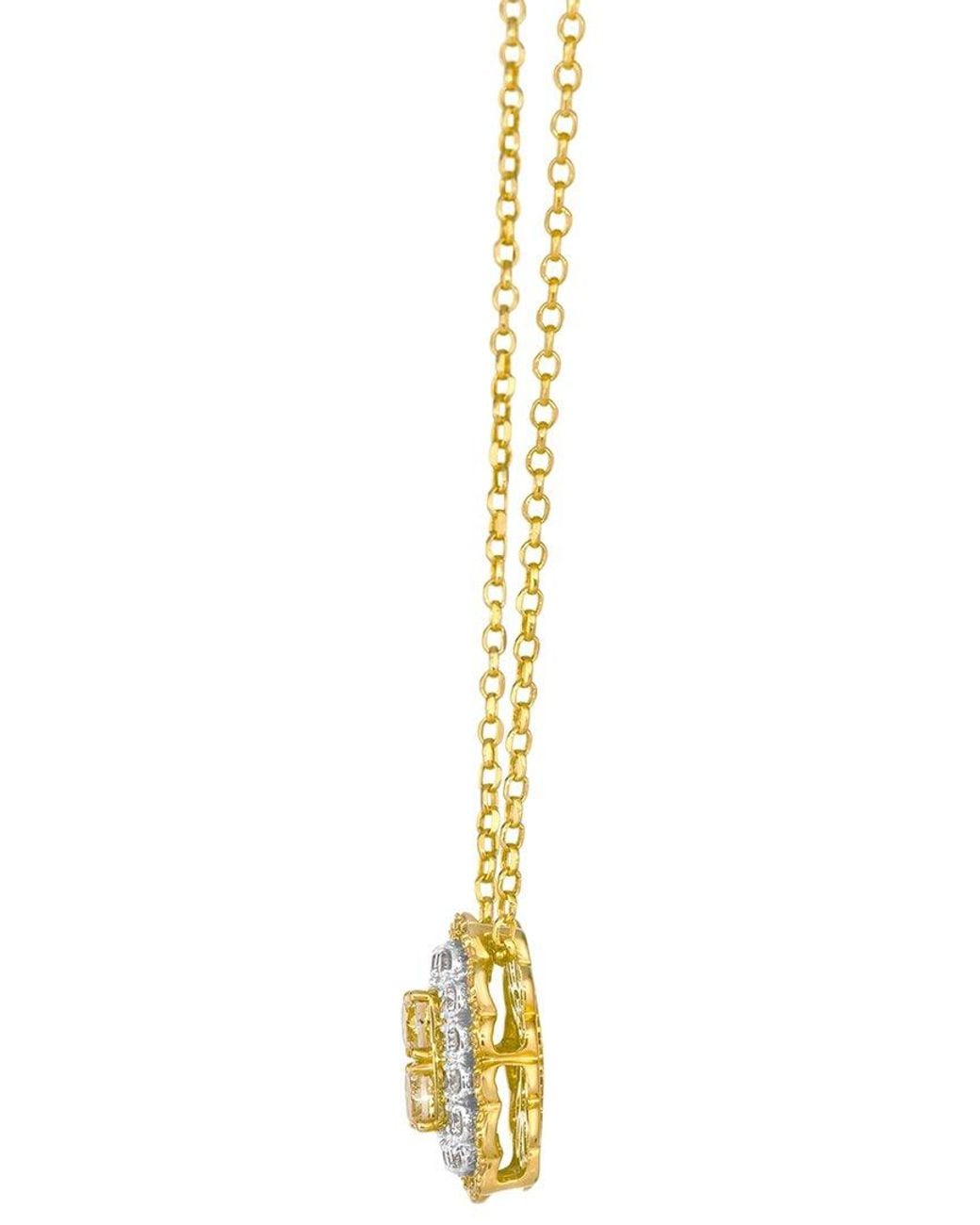 Le Vian Metallic Diamonds 14K Two-Tone 0.99 Ct. Tw. Diamond Pendant Necklace
