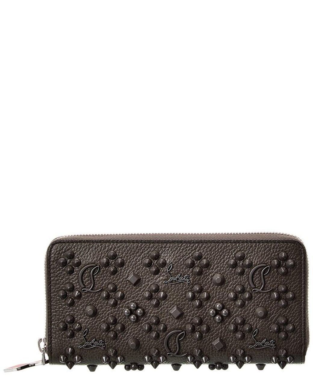 Christian Louboutin Panettone Studded Leather Zip Around Wallet in