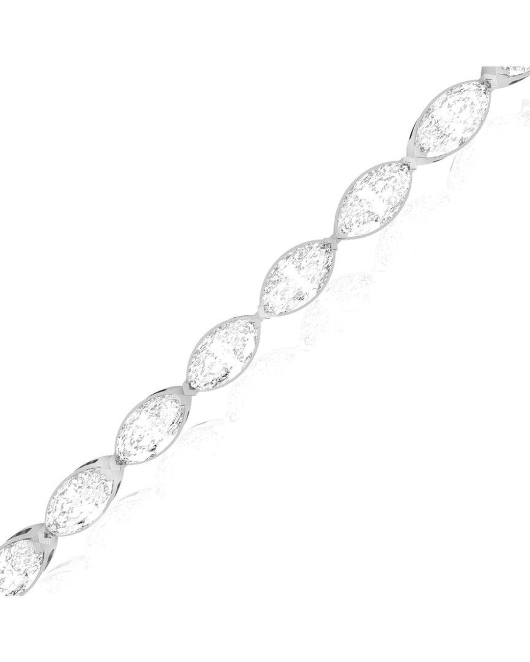 Amairah White 14K 10.00 Ct. Tw. Lab-Grown Diamond Tennis Bracelet