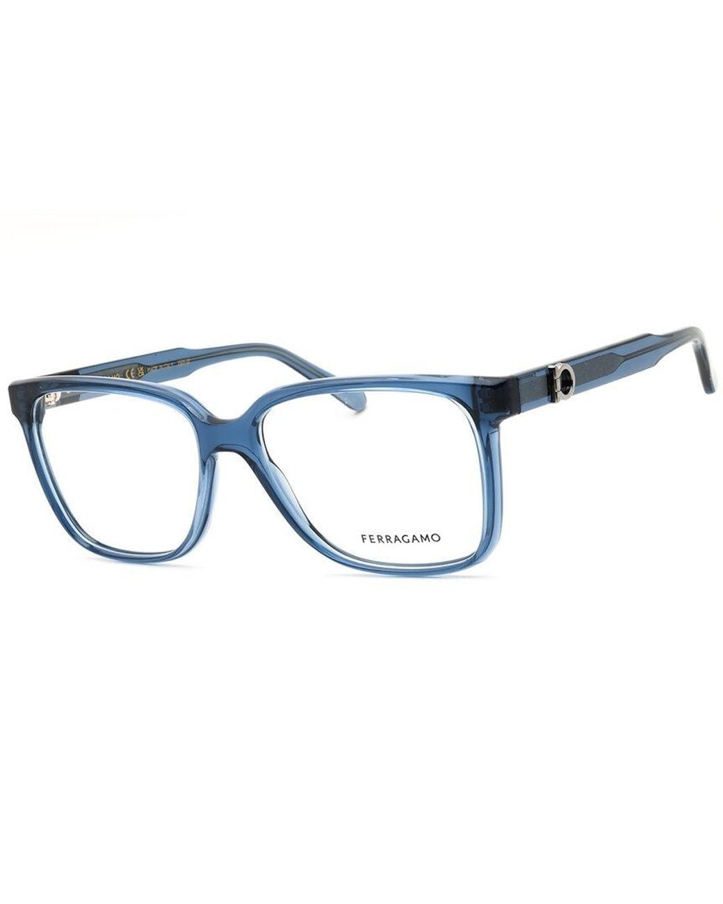 Ferragamo Blue 57Mm Optical Frames for men