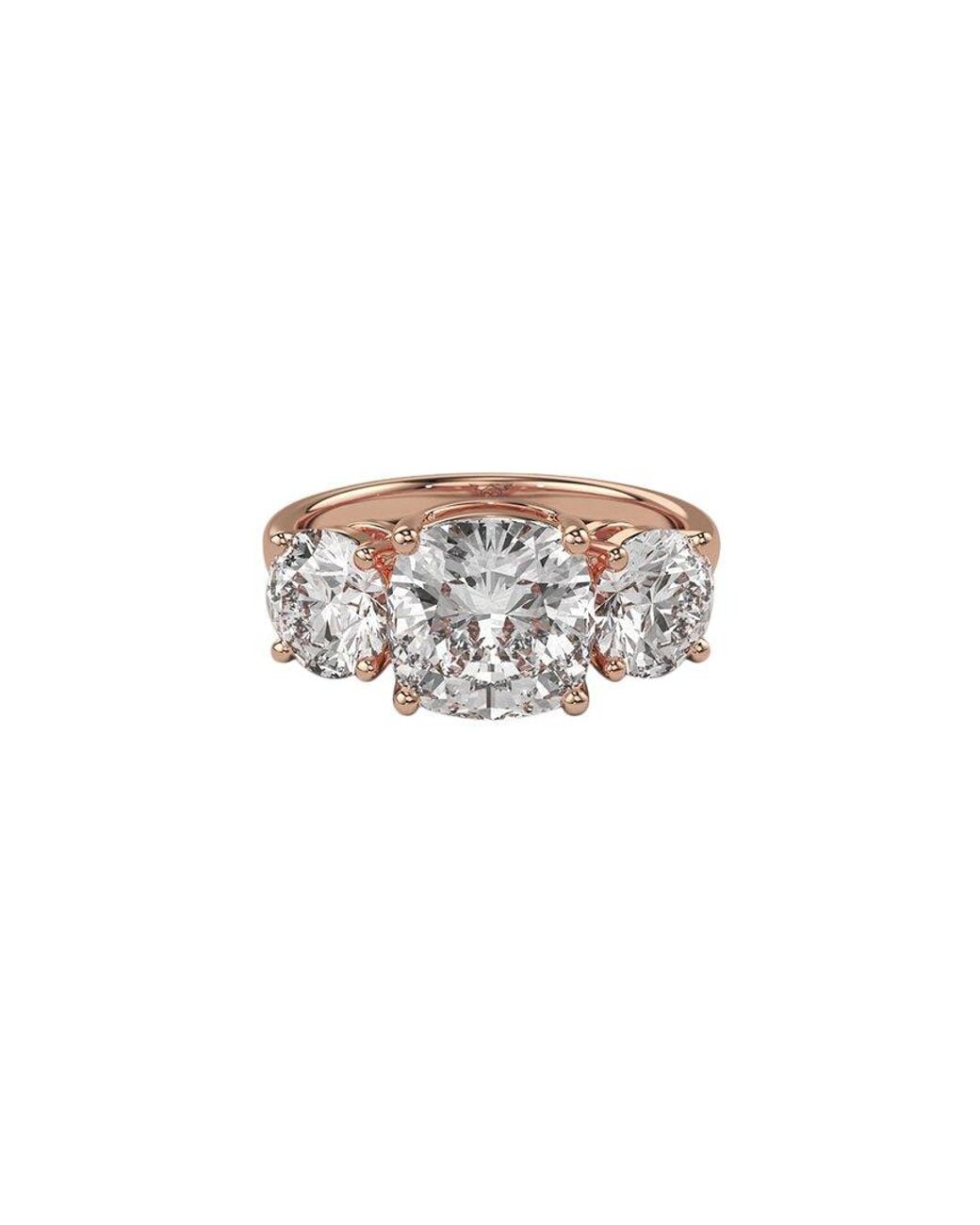 Lab Grown Diamonds White 14K Rose 4.80 Ct. Tw. Lab-Grown Diamond Ring