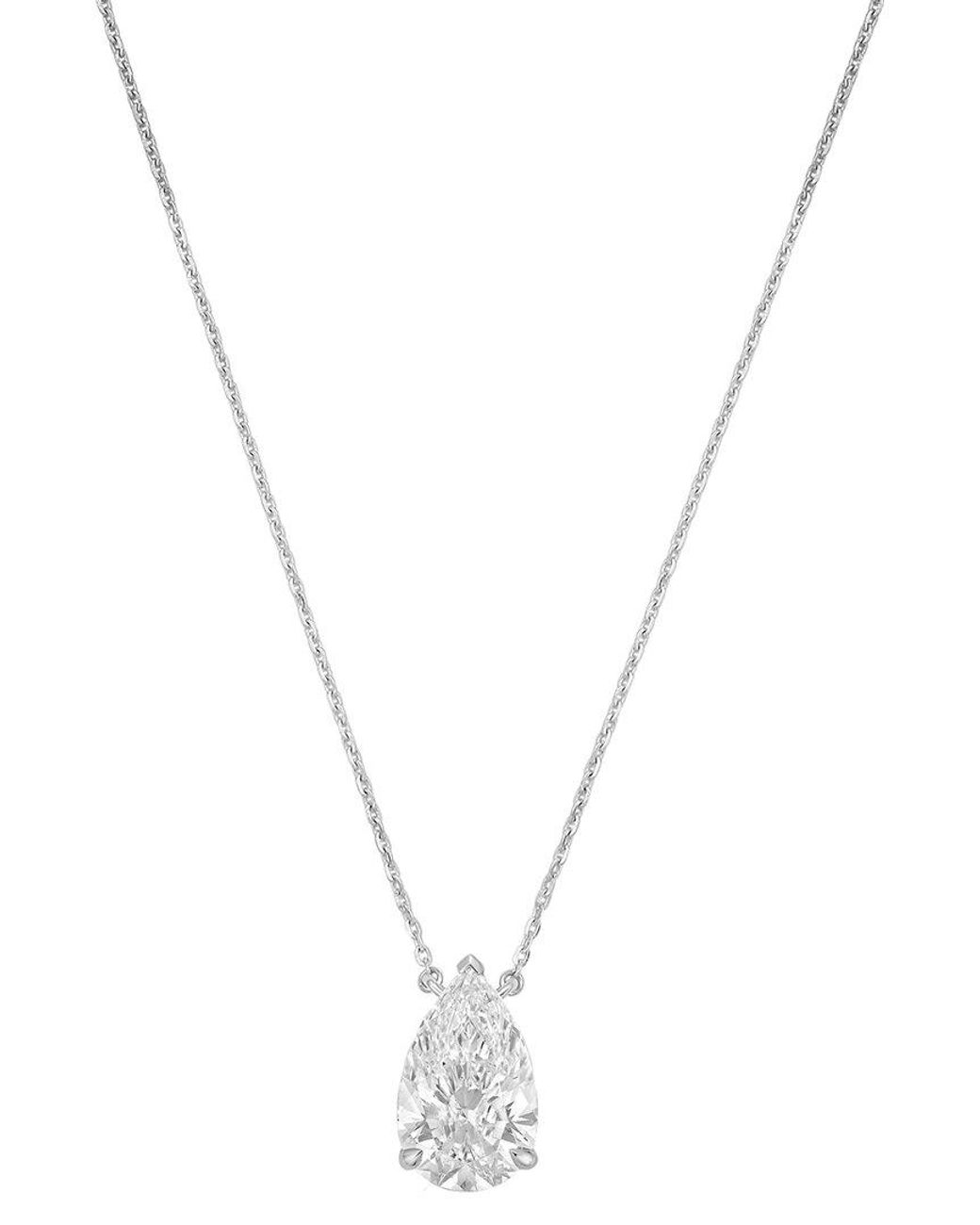 Diana M Metallic Diana M. 14K 6.00 Ct. Tw. Lab-Grown Diamond Pendant Necklace