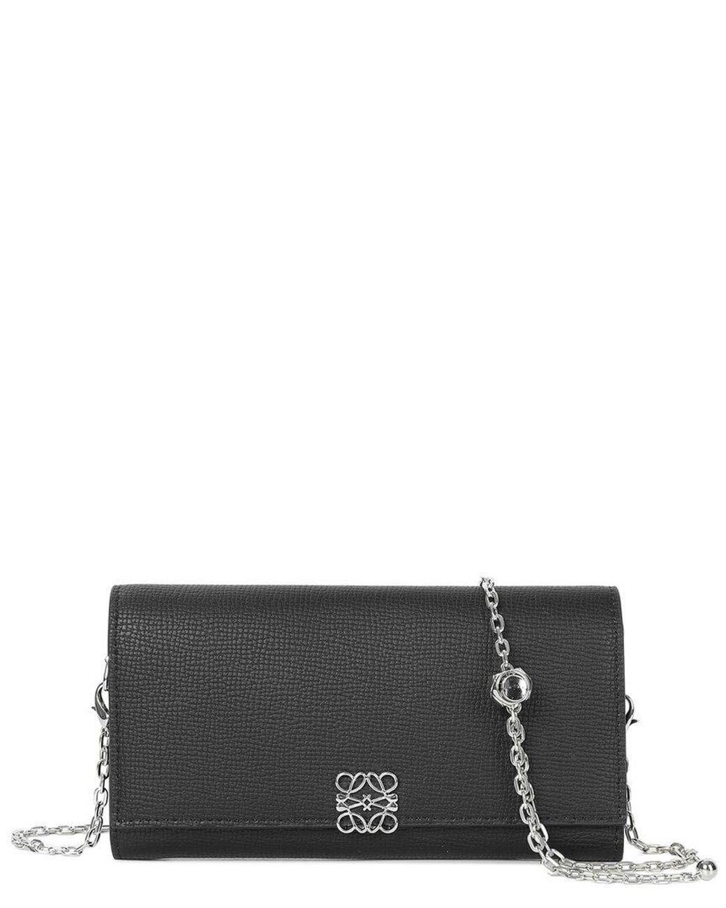 Tiffany & Fred Paris Gray Saffiano Leather Crossbody Wallet/Clutch