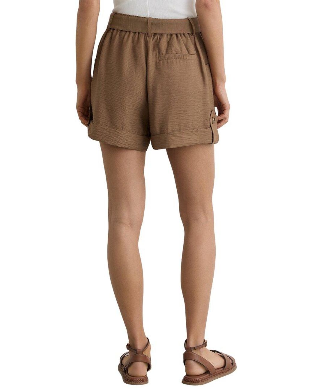 Reiss Natural Avril Belted Button Tab Short