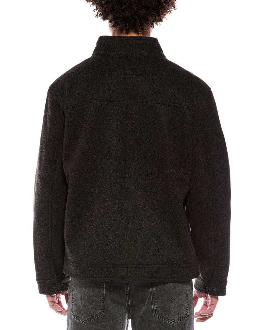 Ben Sherman Black Sherpa Bonded Jacket for men