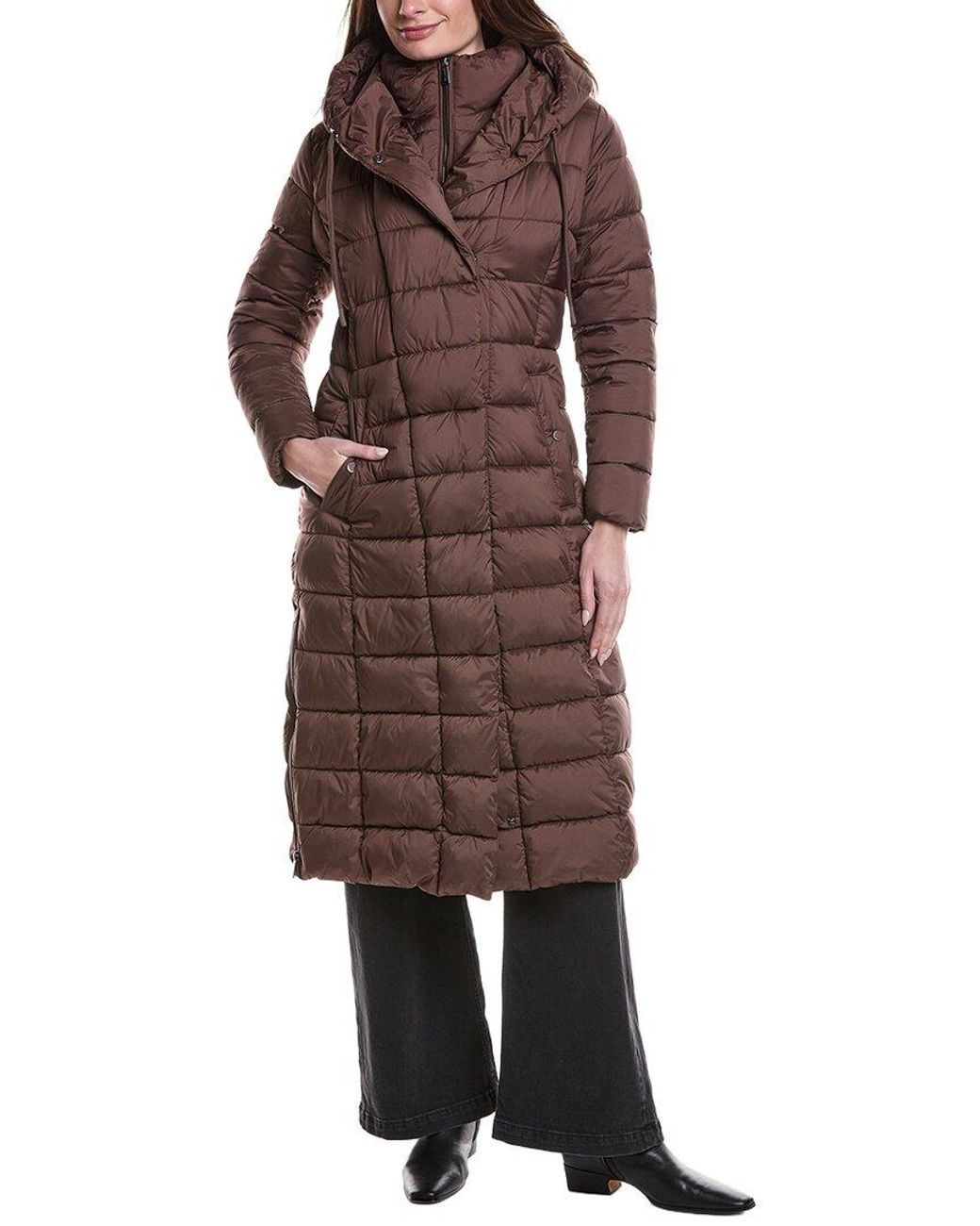 Kenneth Cole Brown Puffer Coat
