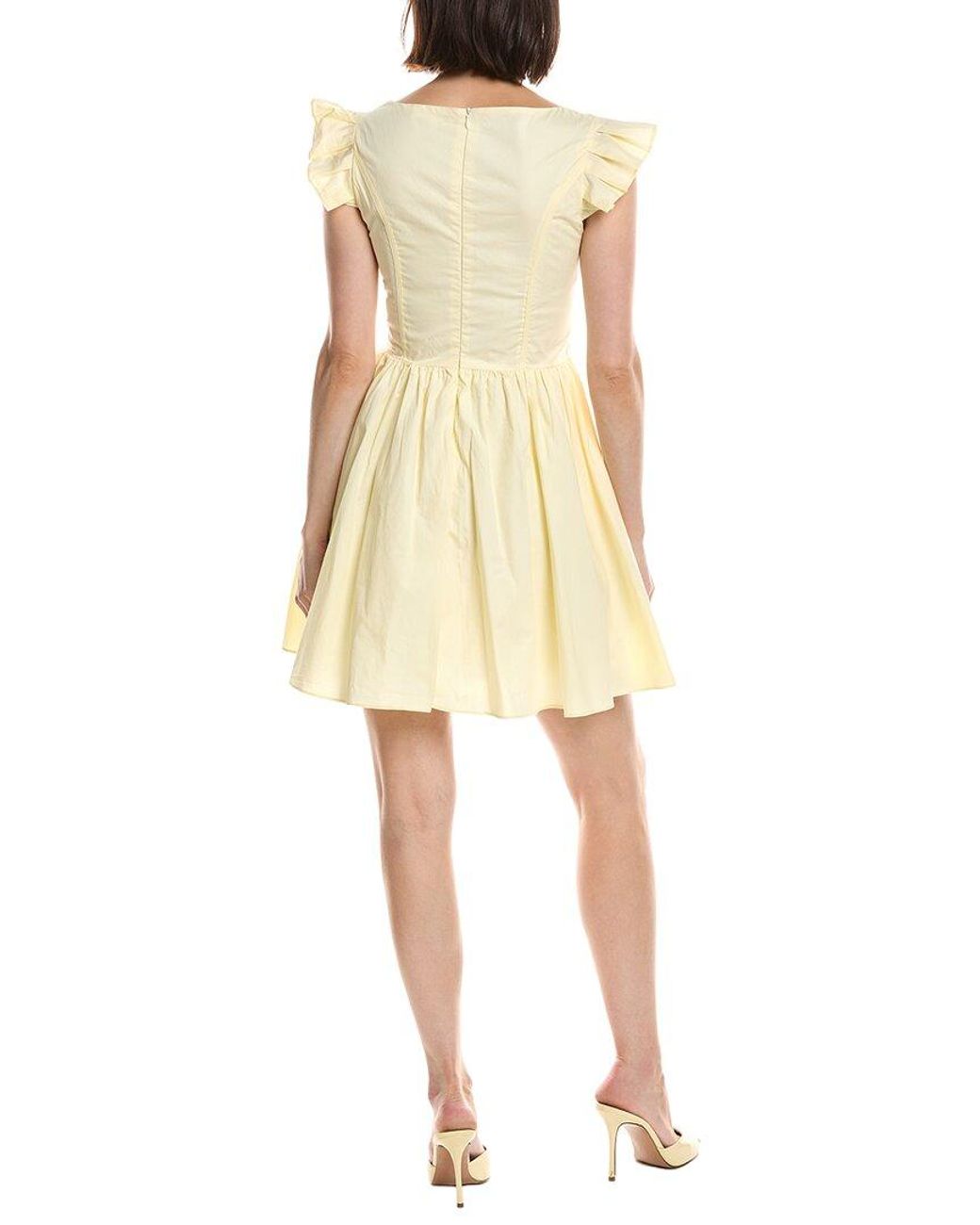HL Affair Natural Short Sleeve Mini Dress