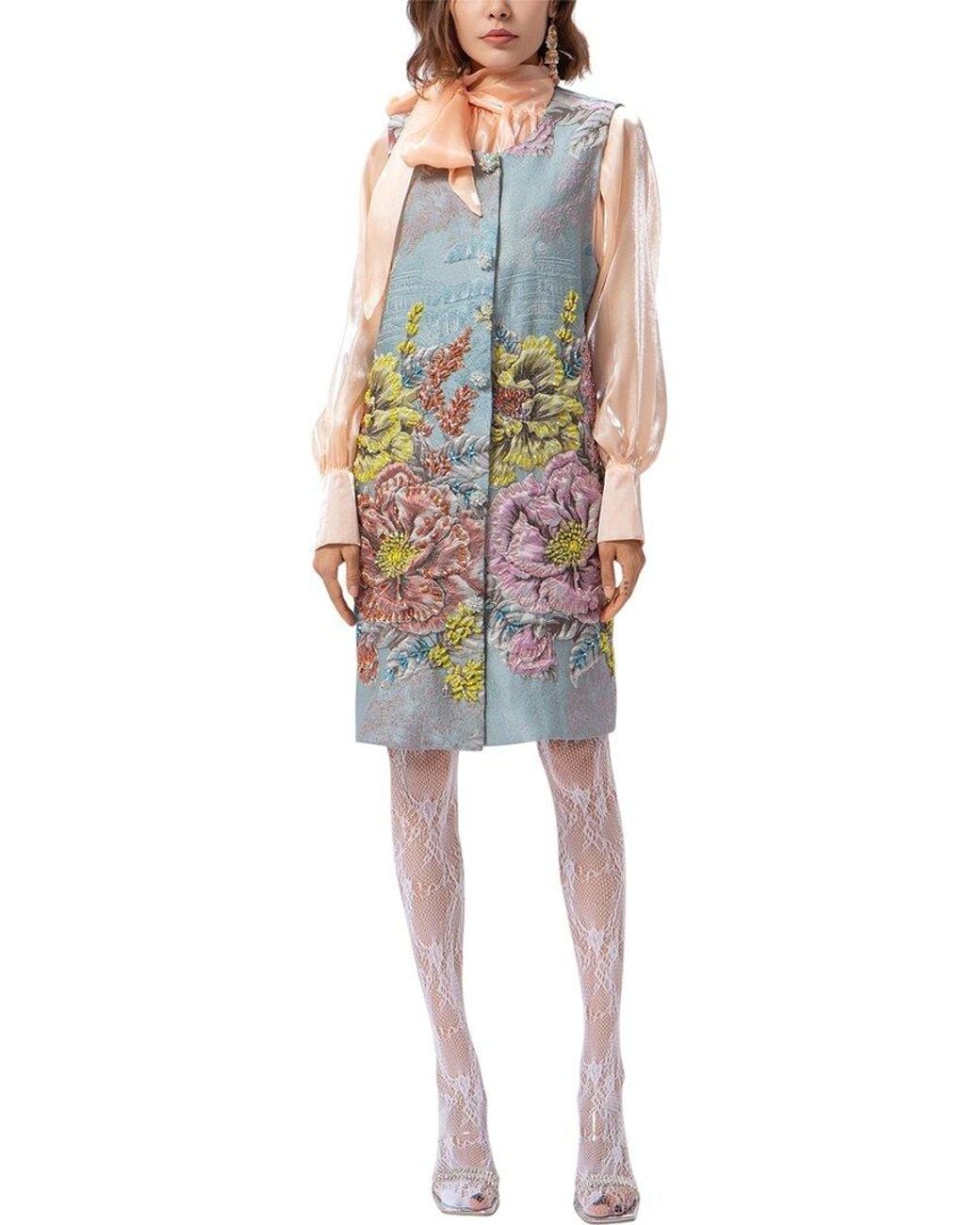 burryco mini dress BURRYCO Printed Mini Dress in Blue