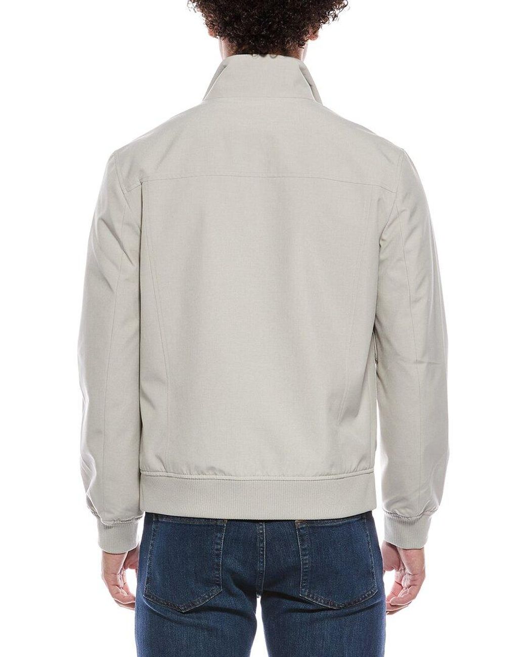 Reiss Gray Rufus Zip Through Funnel Casual Jacket for men