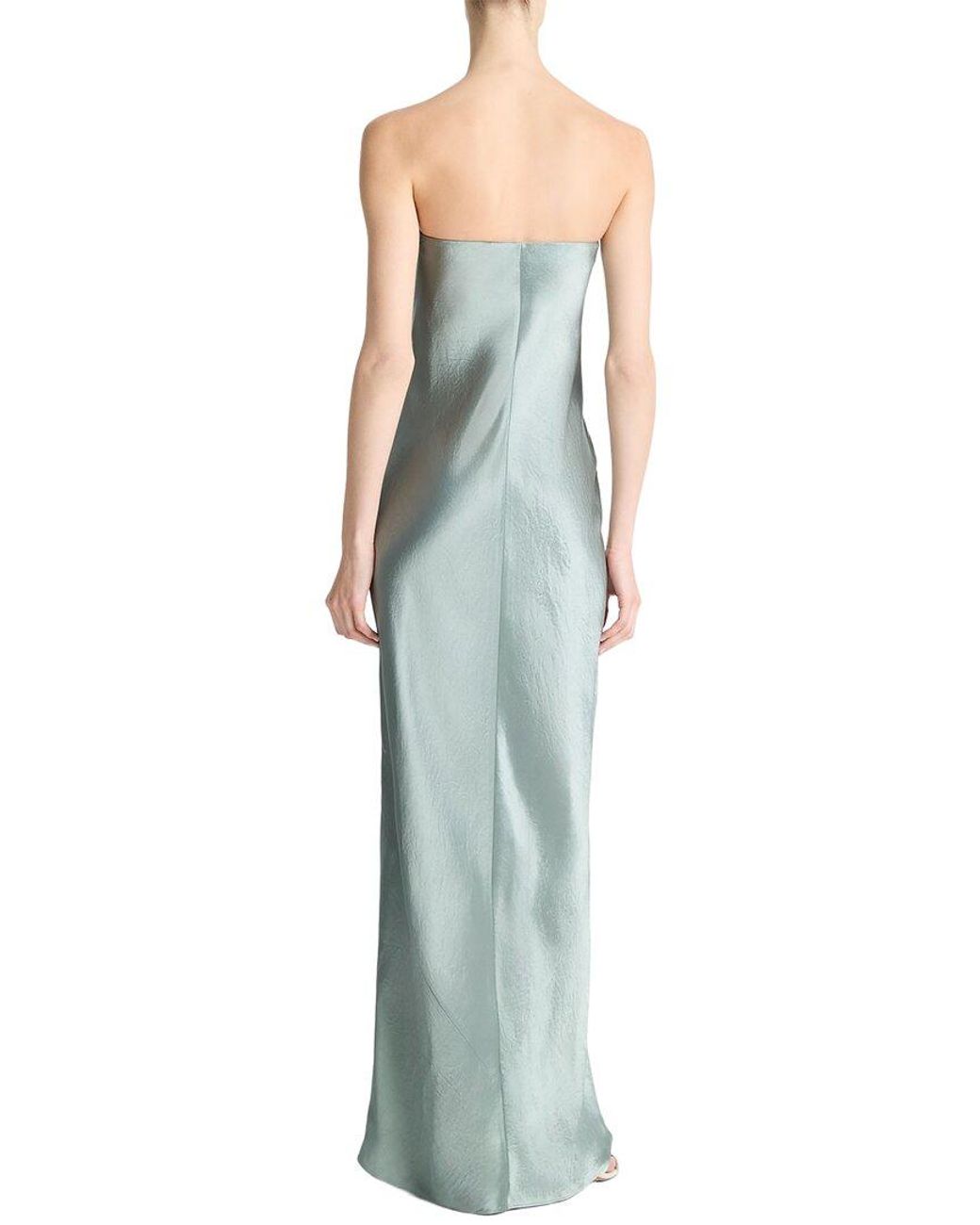 Vince Blue Strapless Maxi Dress