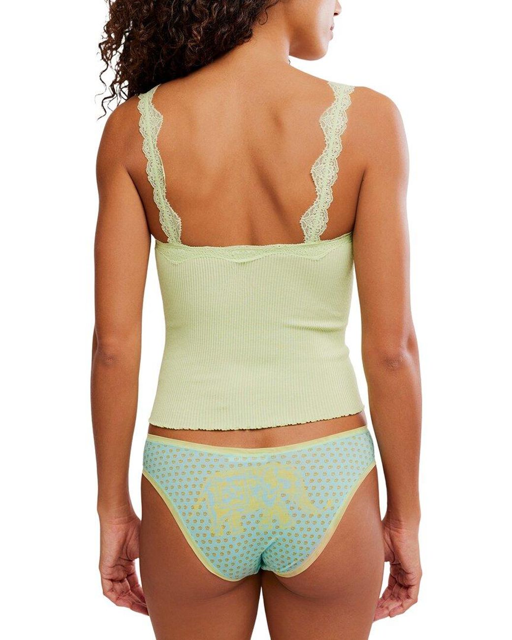 Free People Green Spring Fever Top