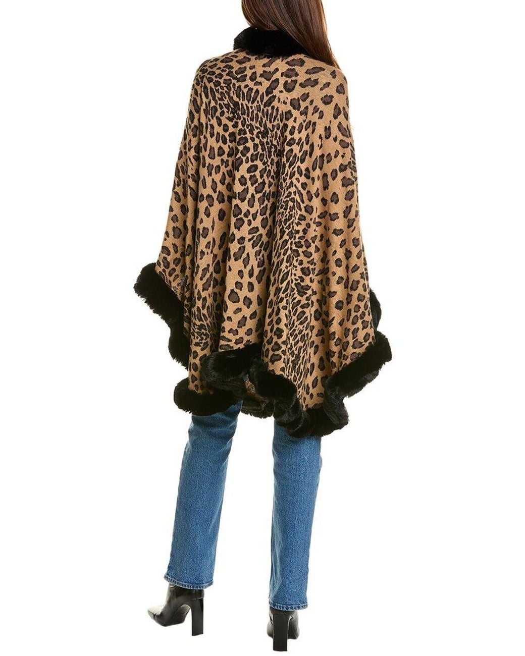 Saachi Natural Cheetah Pattern Cape