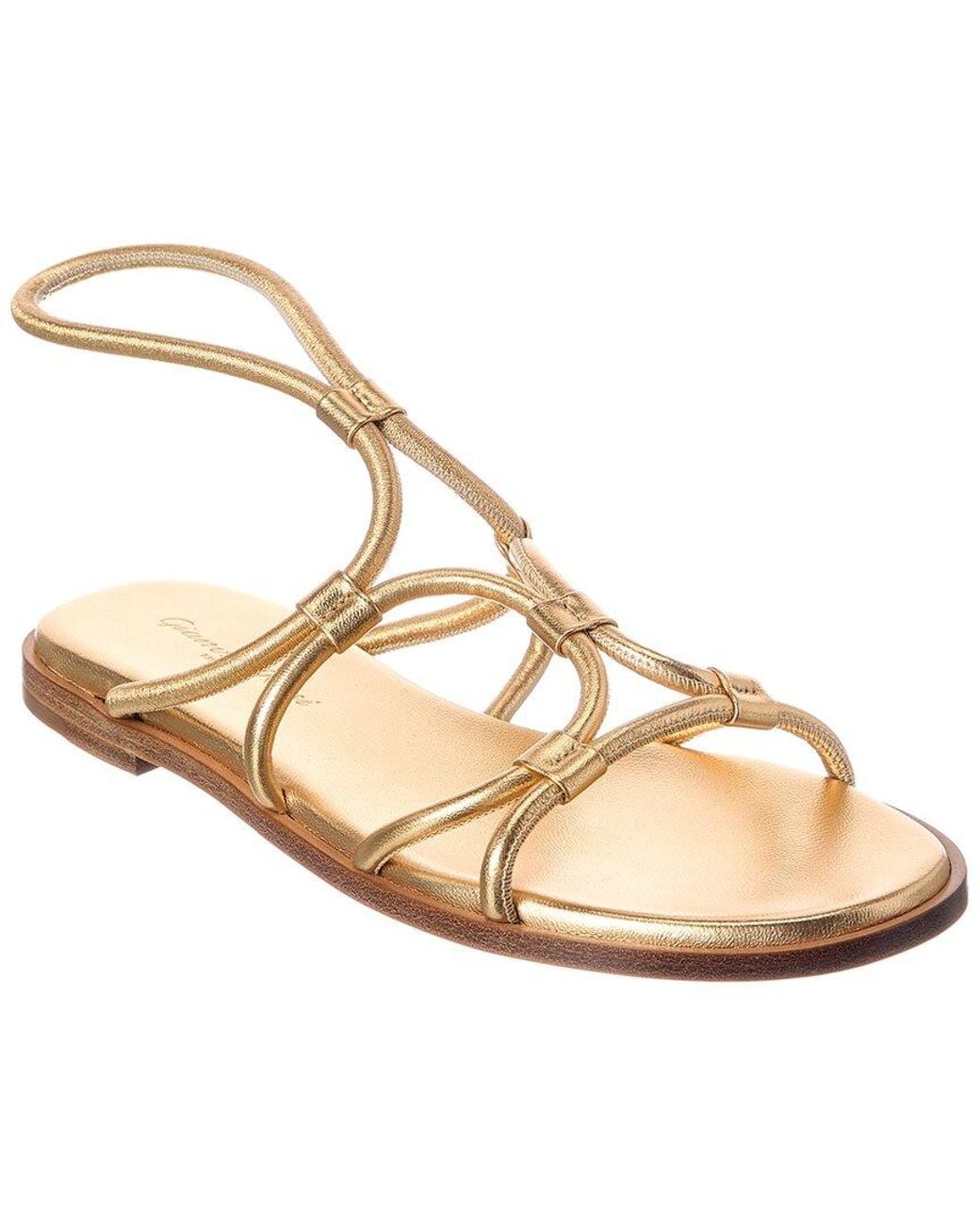 Gianvito Rossi Metallic Leather Sandal