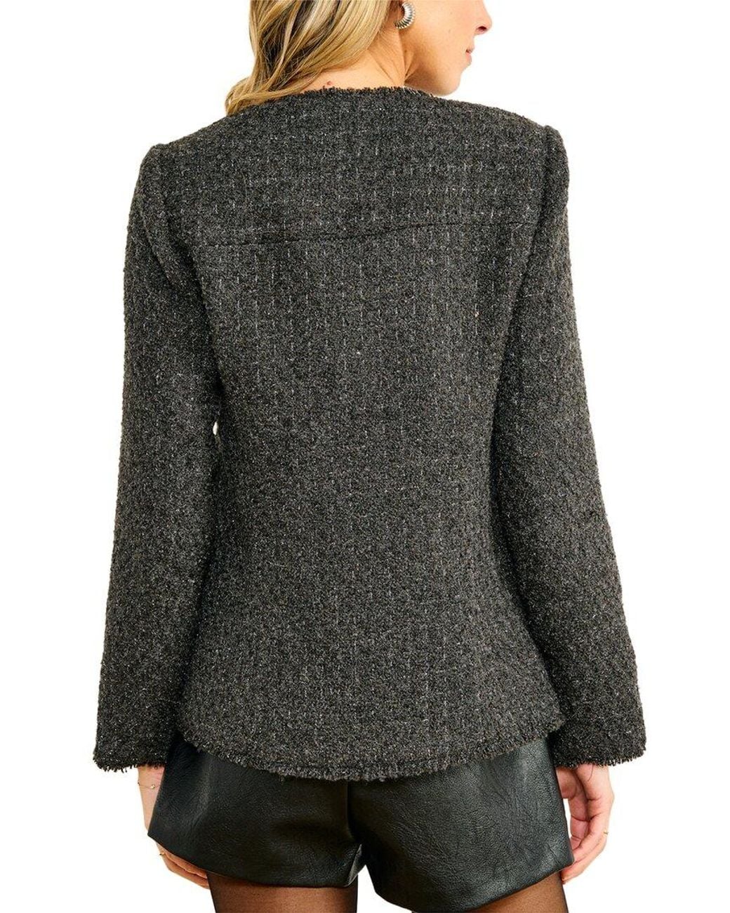 Line & Dot Gray Knox Tweed Jacket