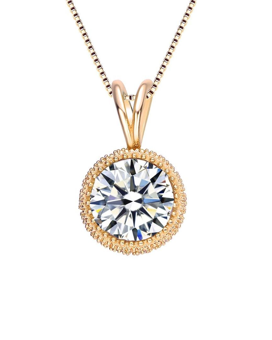 Genevive Jewelry Metallic 14k Over Silver Cz Enhancer