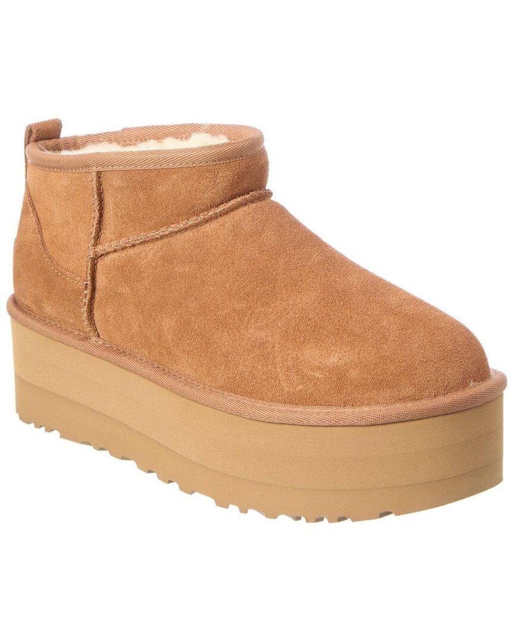 Ugg Brown Classic Ultra Mini Suede Platform Boot