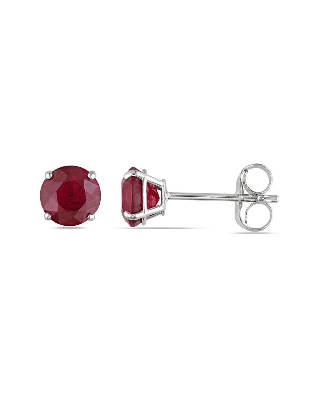 Diamond Select Cuts Red 14K 1.38 Ct. Tw. Ruby Studs