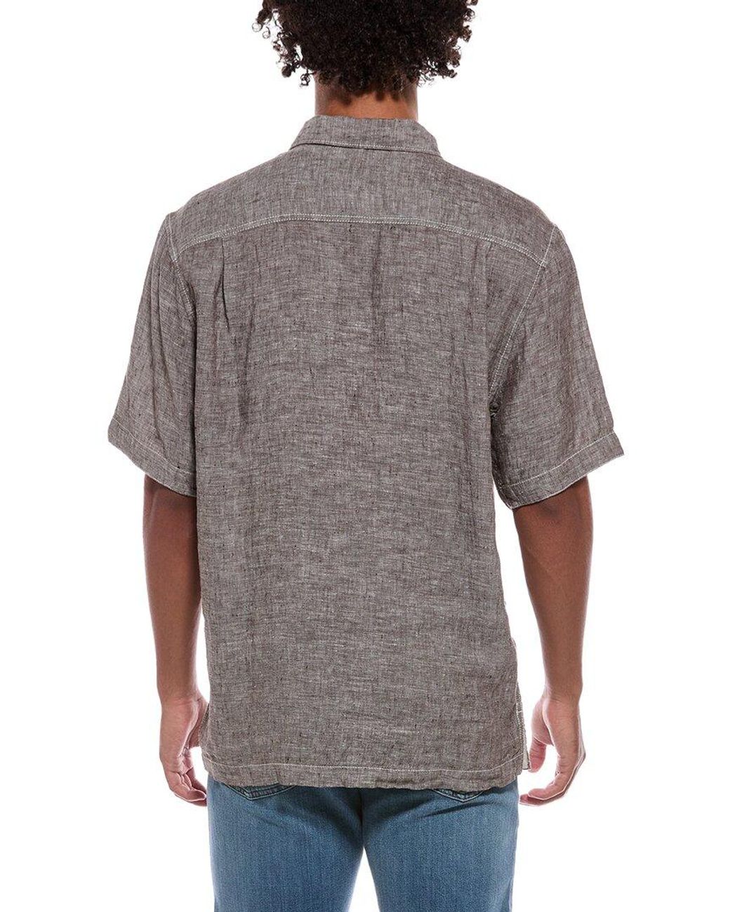 Tommy Bahama Gray Paradise Breezer Linen Shirt for men