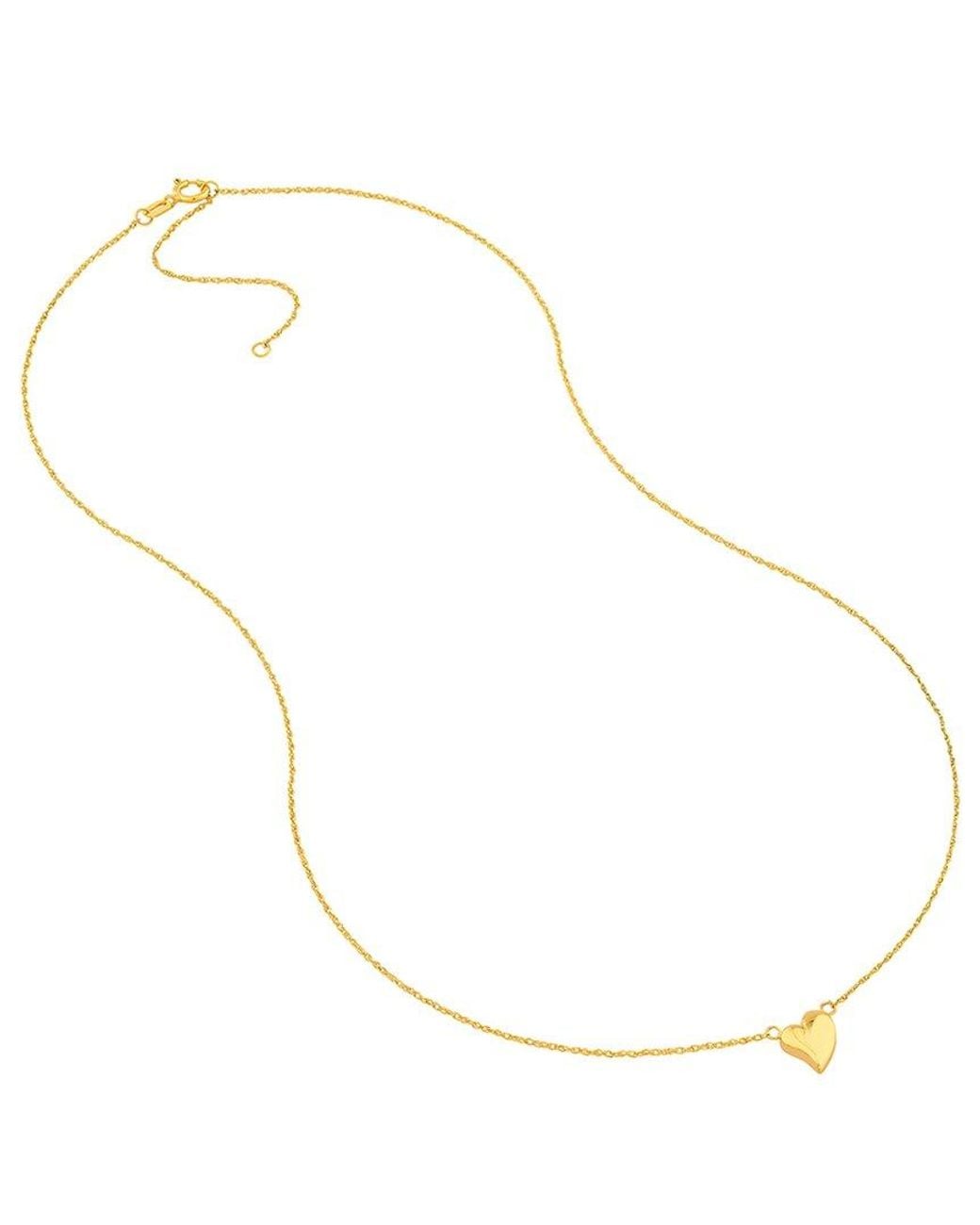 HAWLEY ST Metallic 14K Heart Necklace