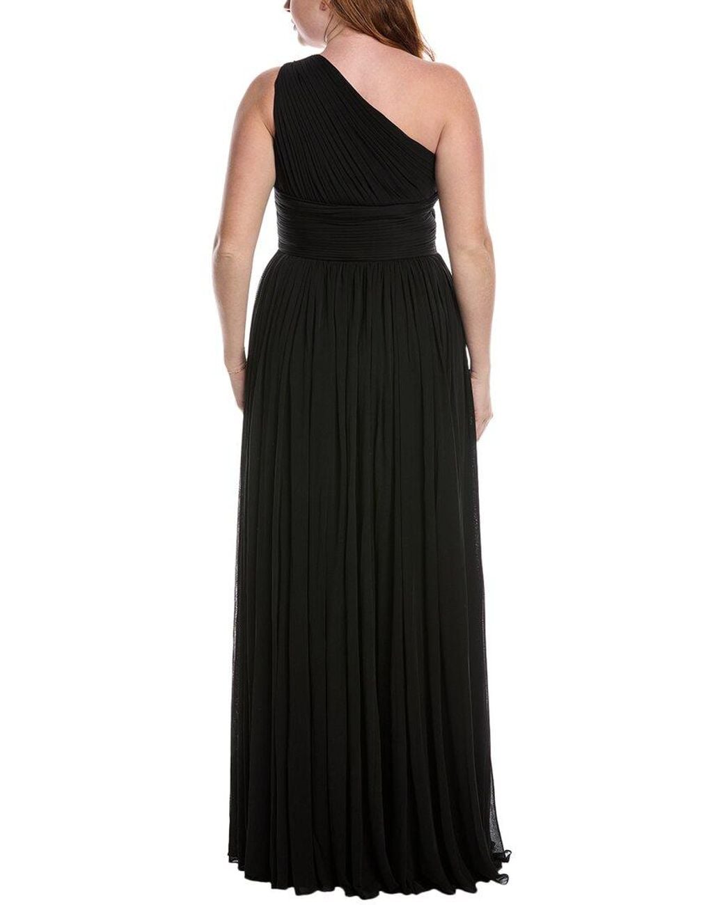 Michael Kors Black Ruched Chiffon Gown