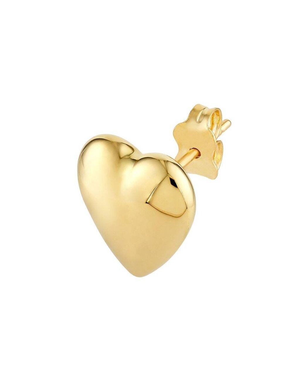 HAWLEY ST Metallic 14K Heart Earrings