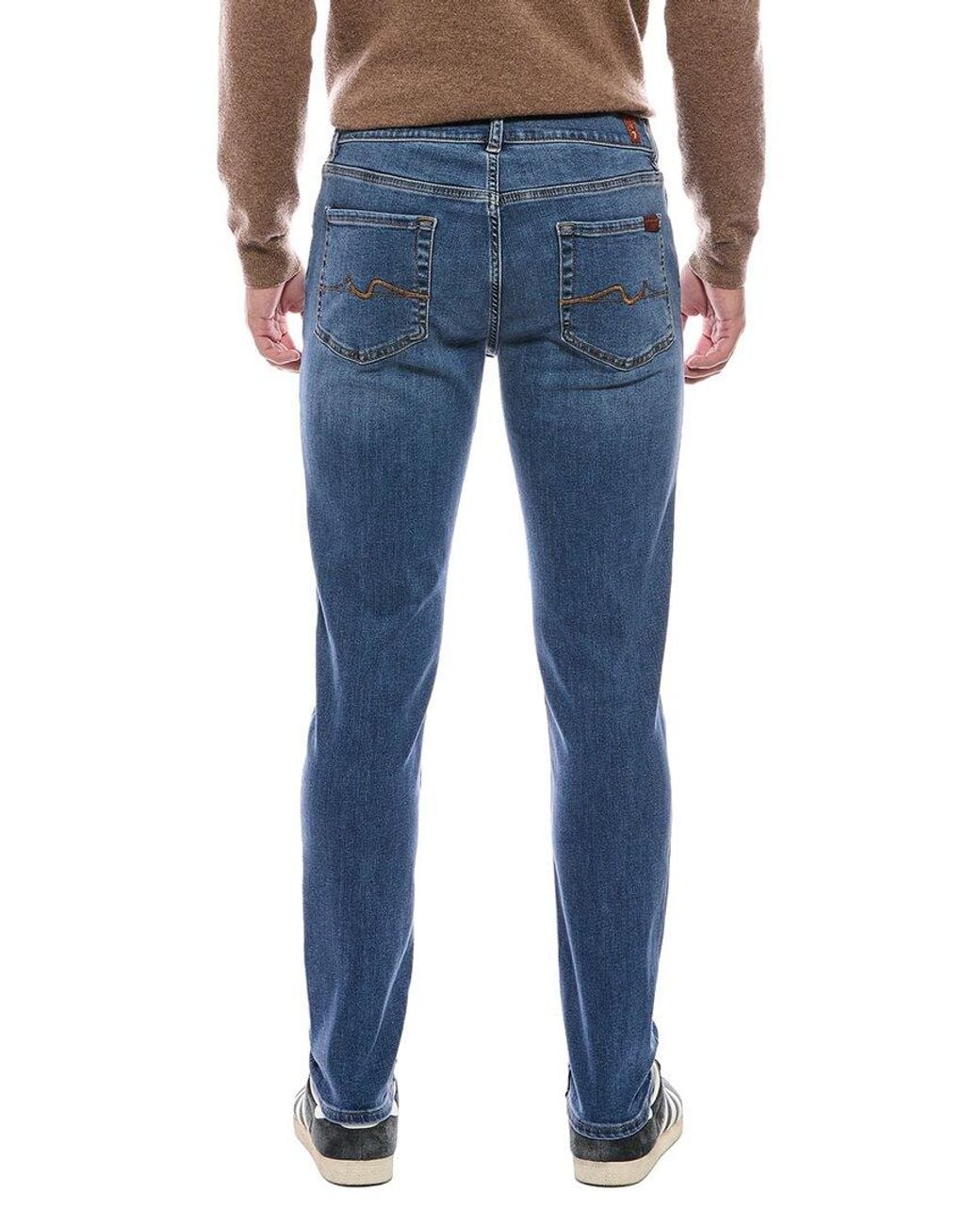 7 For All Mankind Blue Slimmy Loon Tapered Jean for men