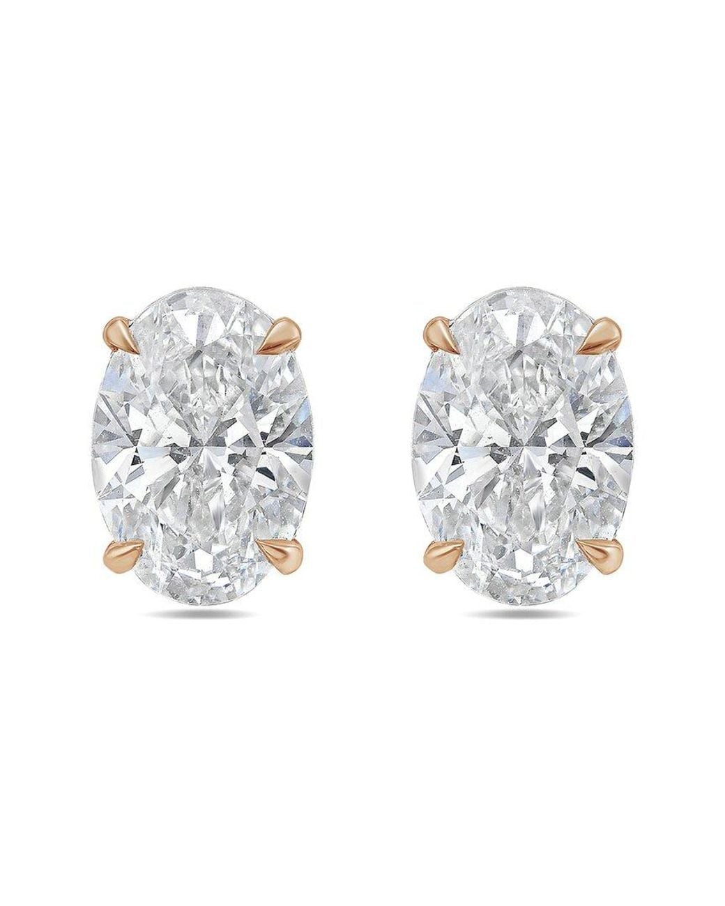 Diana M Metallic Diana M. 14K Rose 6.00 Ct. Tw. Lab-Grown Diamond Earrings