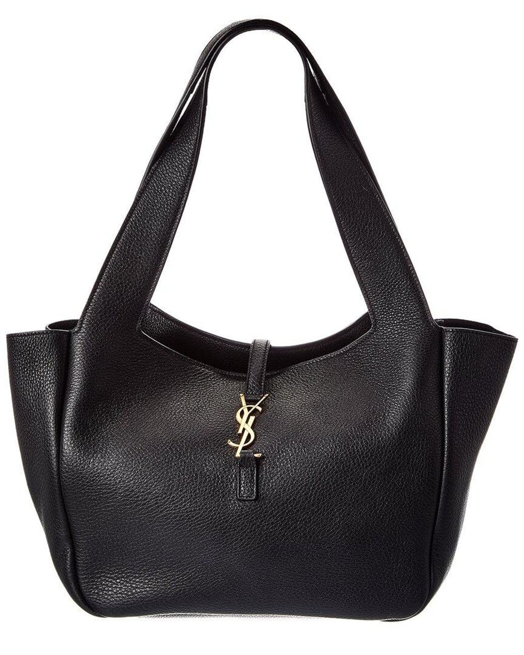 Saint Laurent Black Le 5 A 7 Small Leather Tote