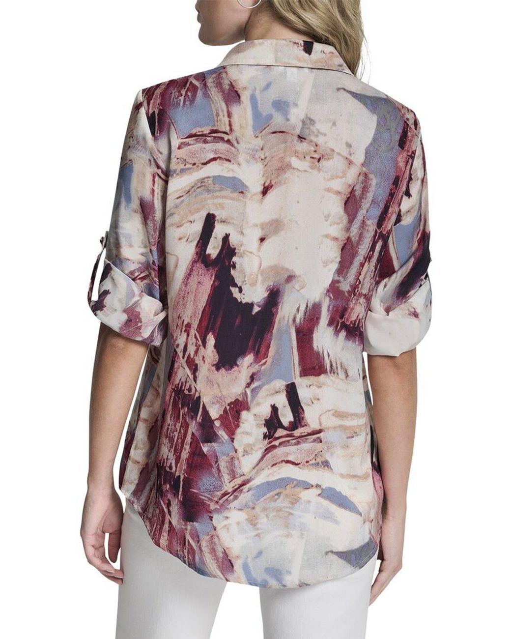 DKNY Multicolor Roll-Tab Shirt