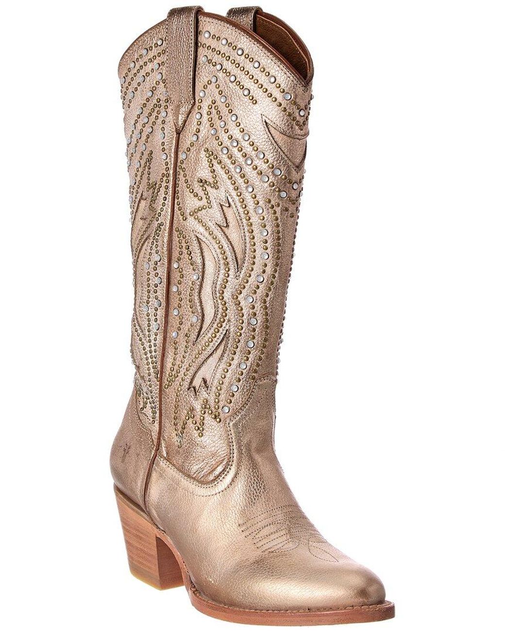 Frye Natural Shelby Studded Leather Boot