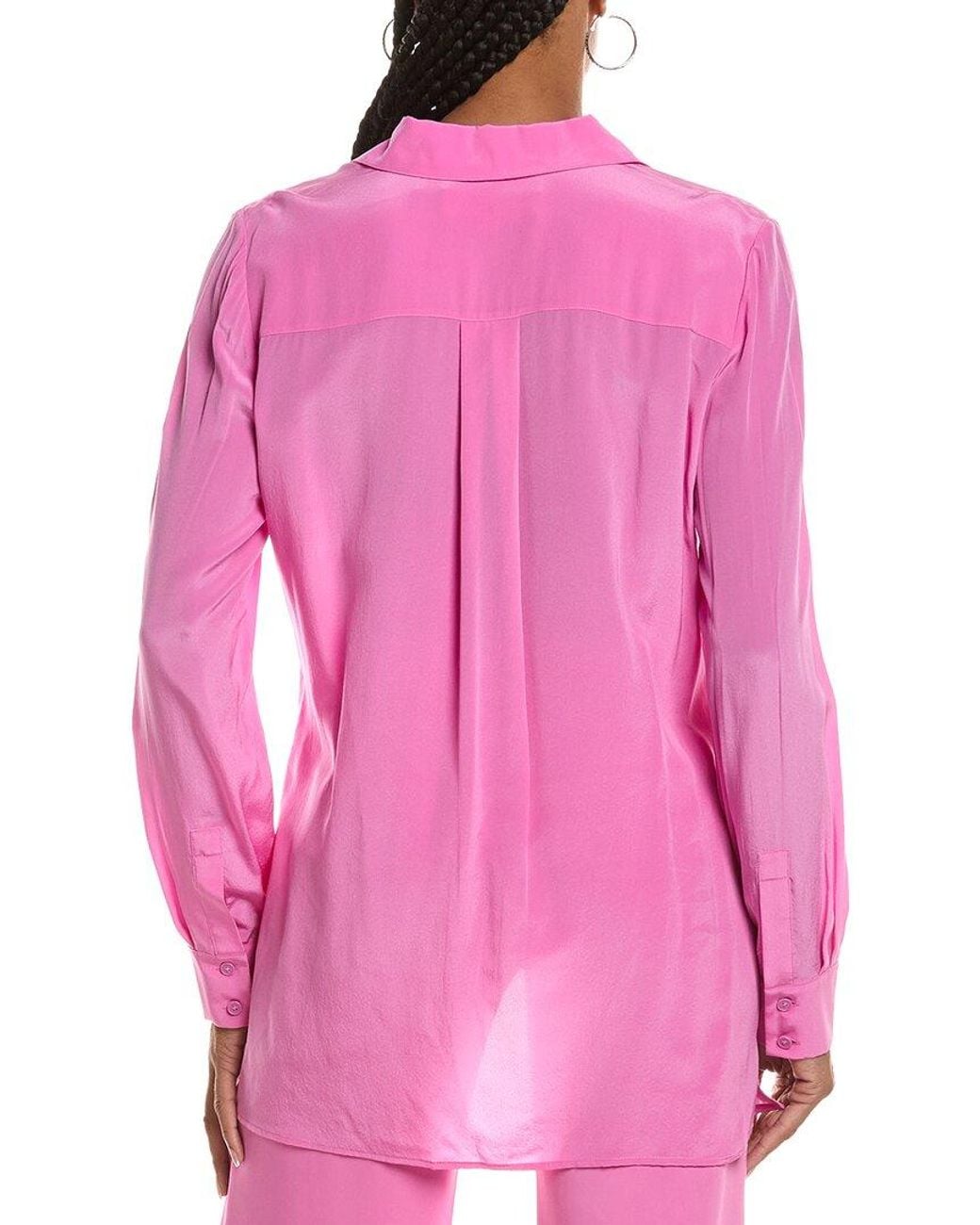 Diane von Furstenberg Pink Ellie Silk Blouse