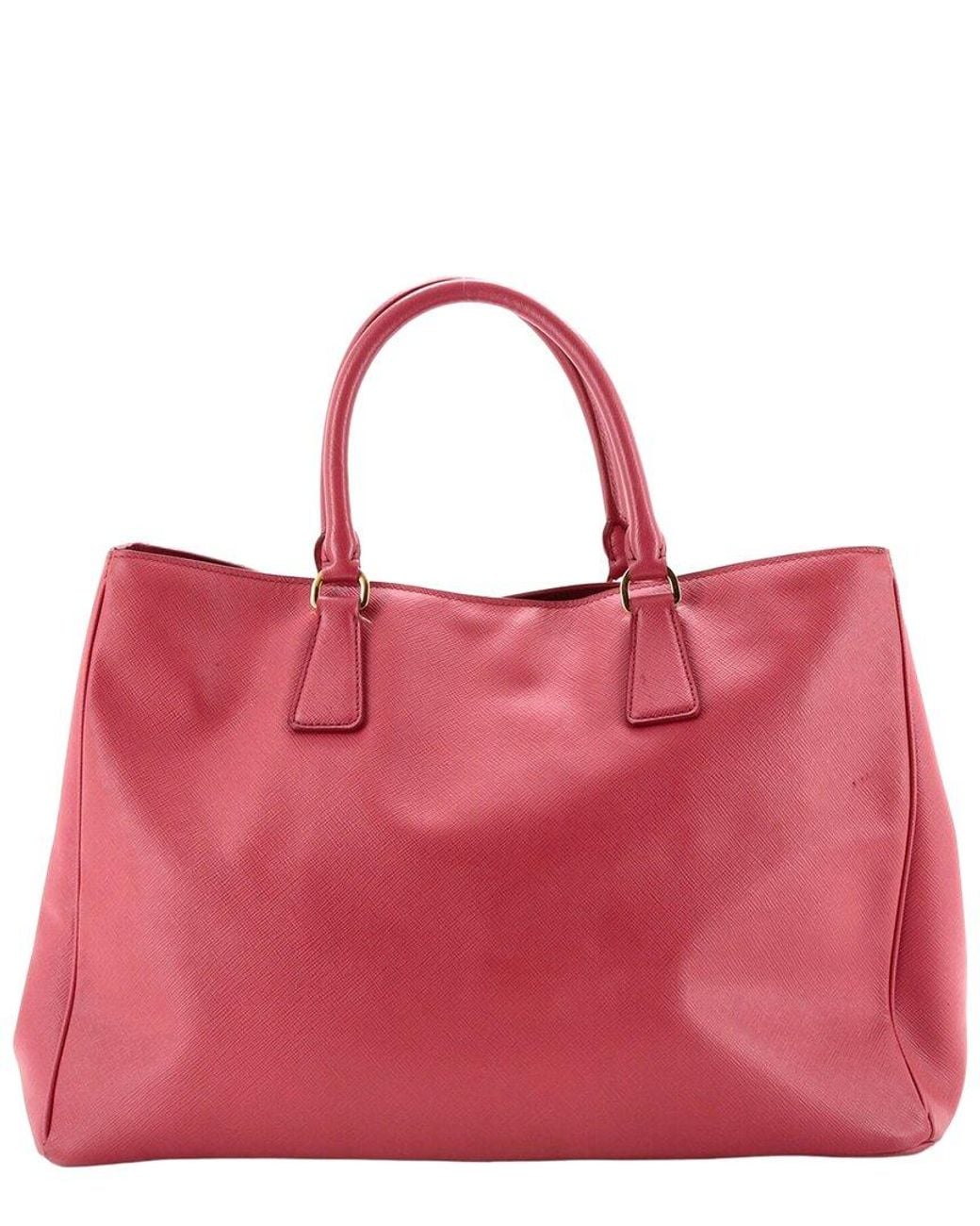 Prada Pink Saffiano Leather Lux Open Tote Large (Authentic Pre-Loved)