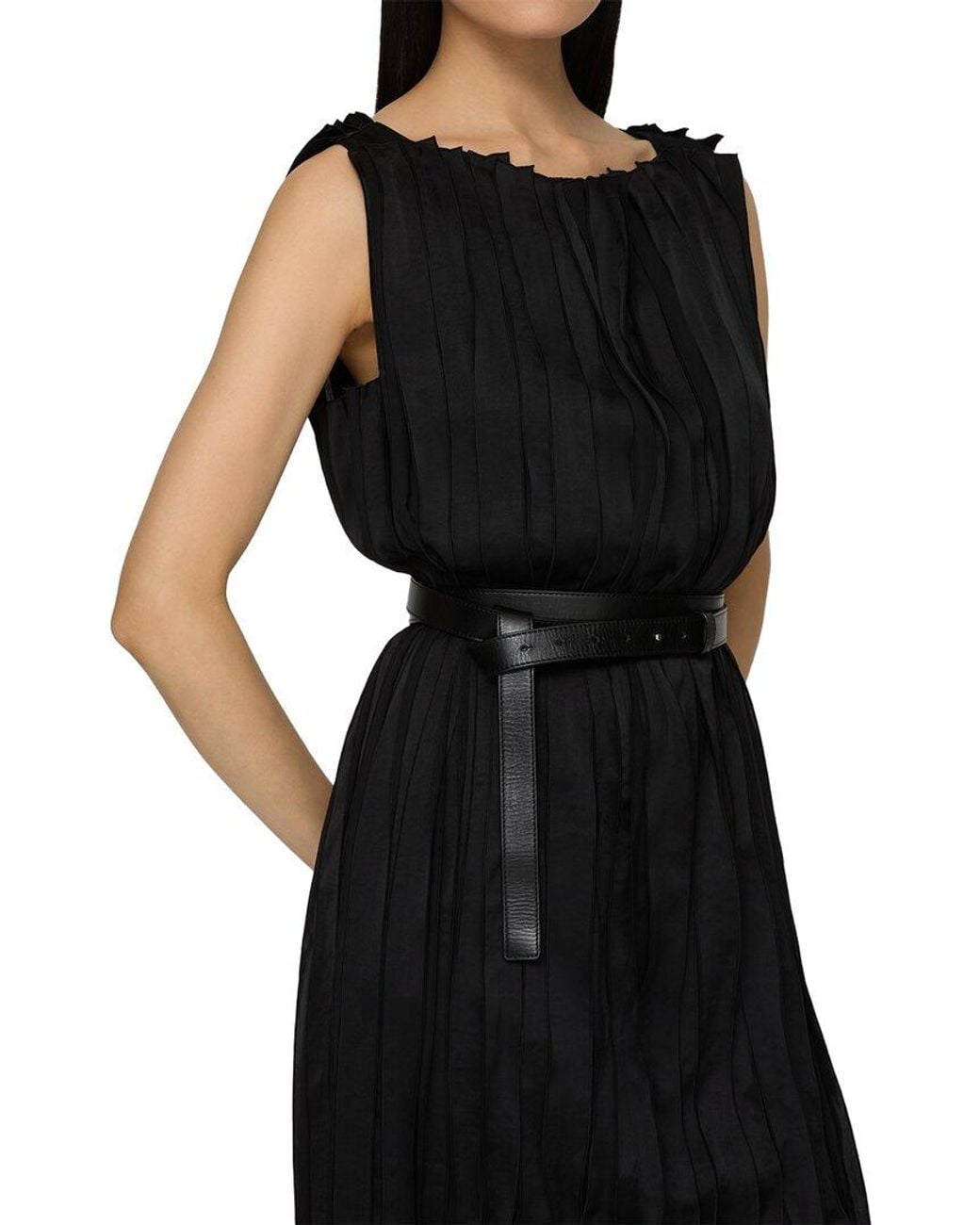 Lafayette 148 New York Black Self Paneled Dress