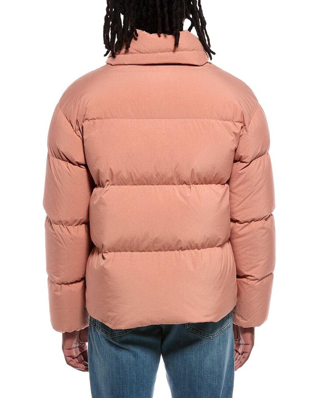 Palm Angels Orange Down Puffer Coat for men