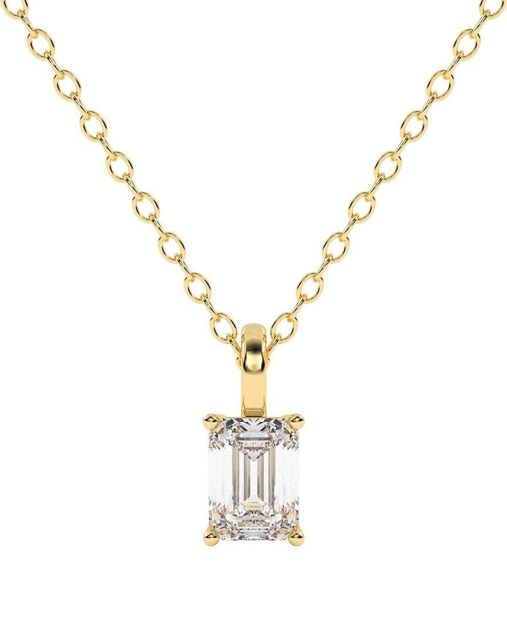 Diamond Select Cuts Metallic 14K 1.00 Ct. Tw. Diamond Pendant Necklace