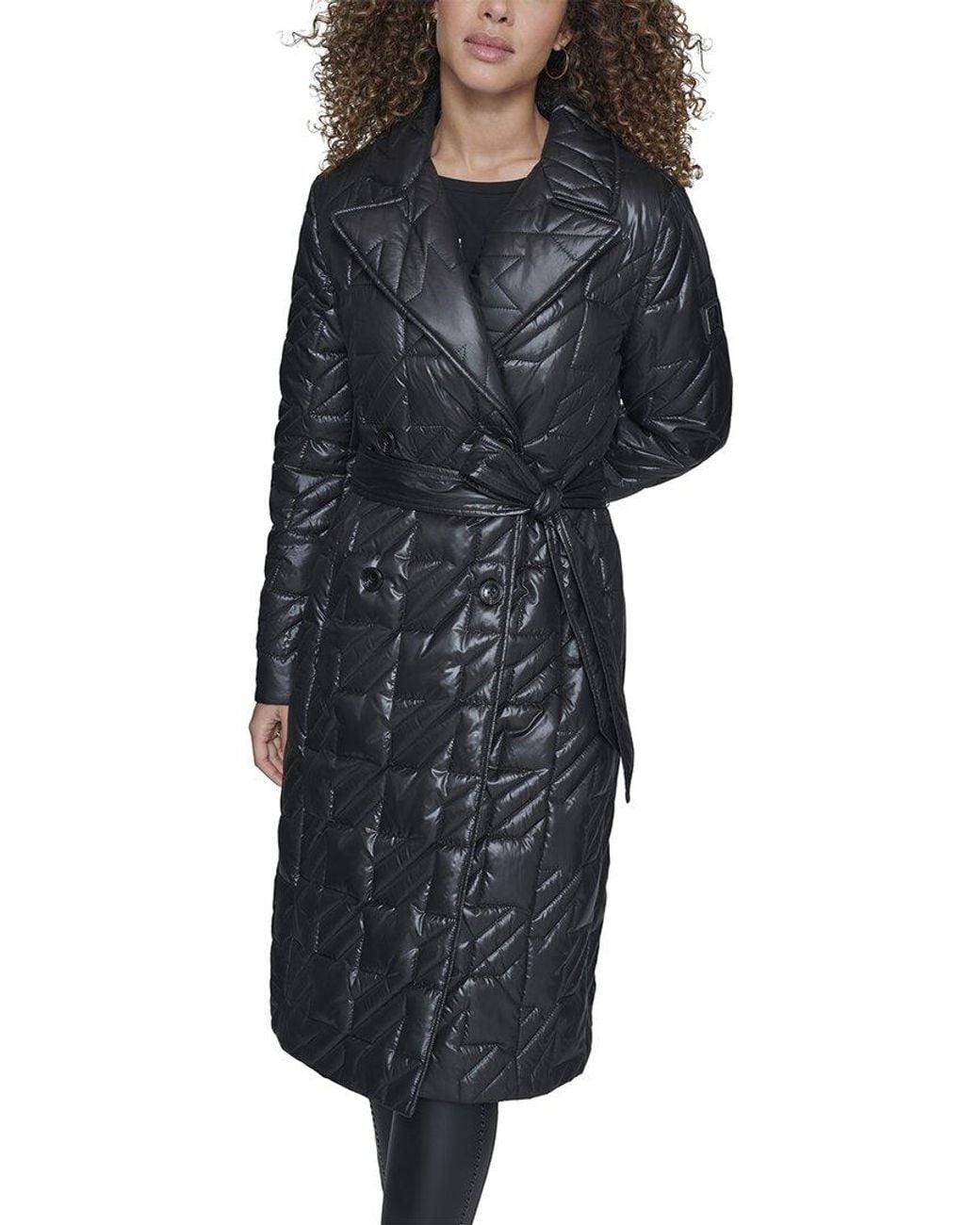 Karl Lagerfeld Black Quilted Puffer Coat