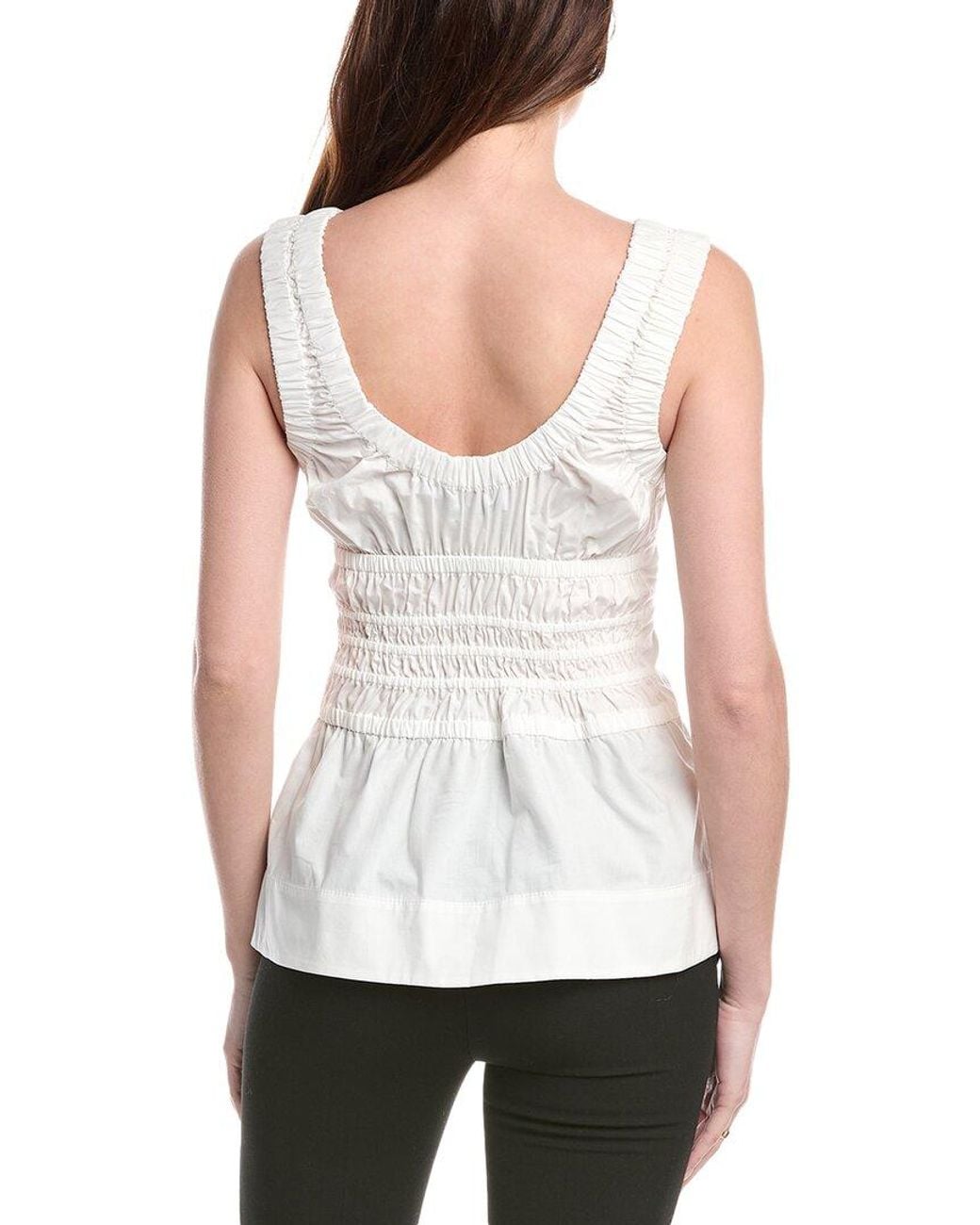 Proenza Schouler White Gathered Tank Top