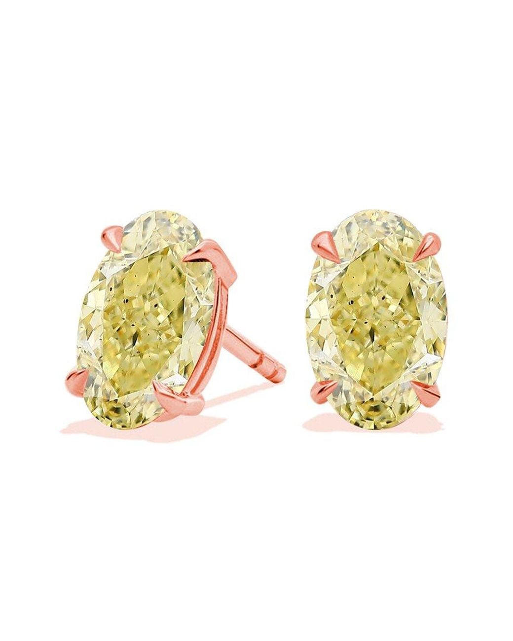 Amairah Metallic 14K Rose 2.00 Ct. Tw. Lab-Grown Diamond Stud Earrings