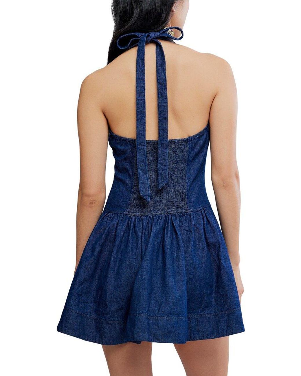 Free People Blue Clean Break Dress