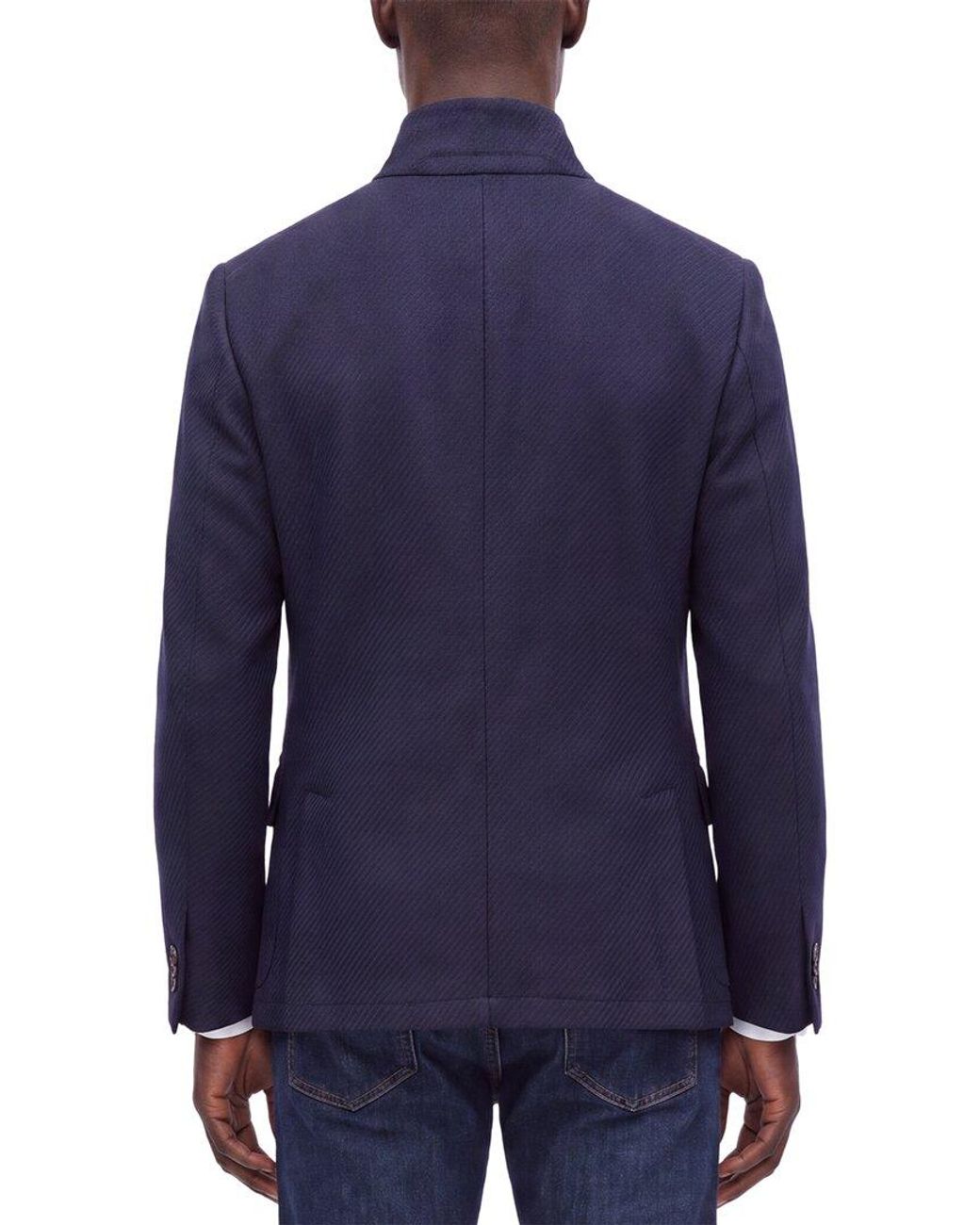 Corneliani Blue Cc Collection Virgin Wool Sportswear Jacket for men