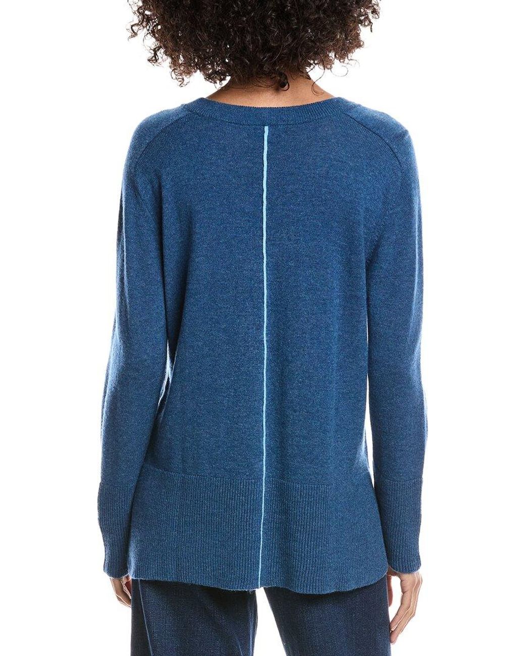 Forte Blue Easy Wool & Cashmere-Blend Sweater