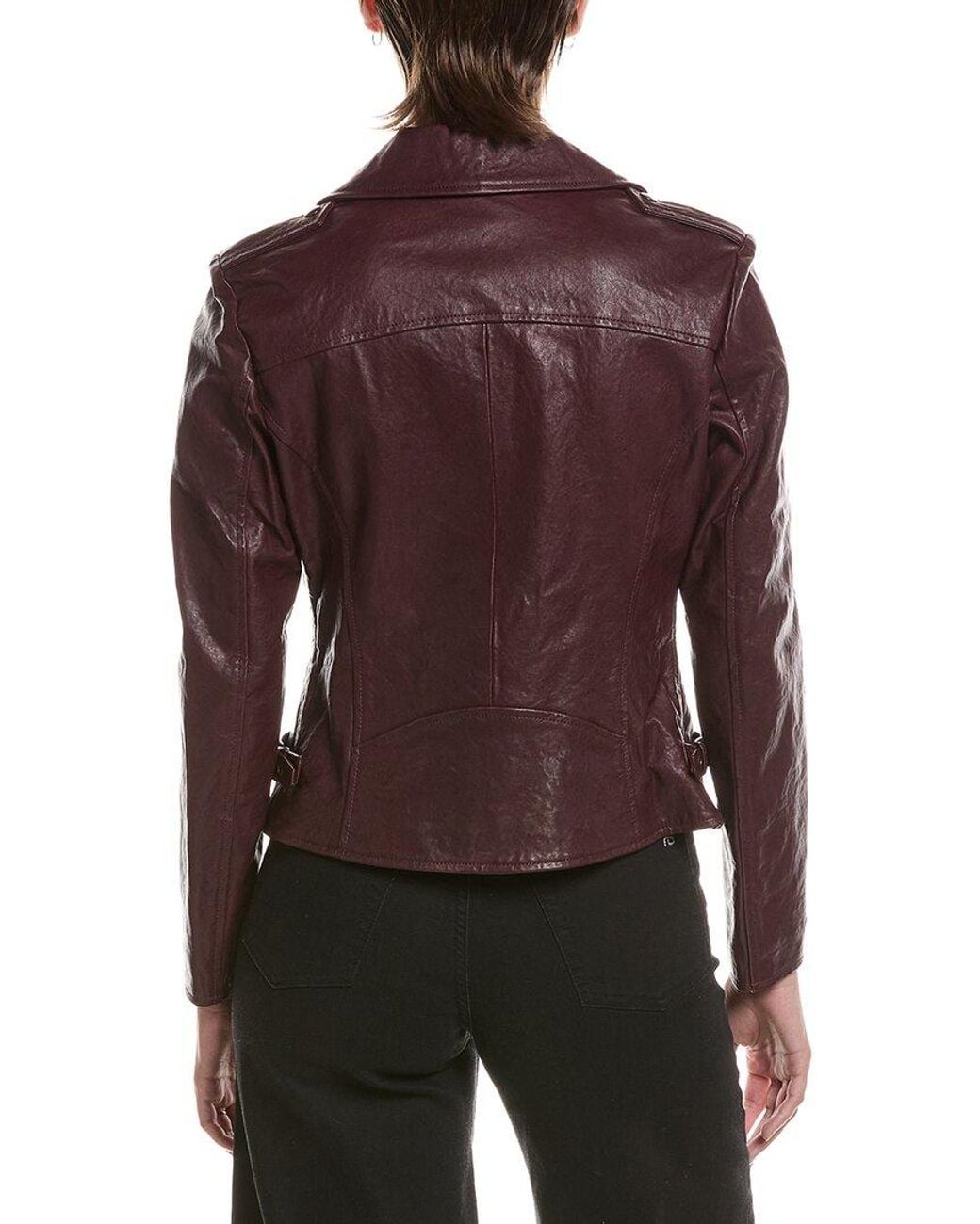 Johnny Was Red Leather Moto Jacket