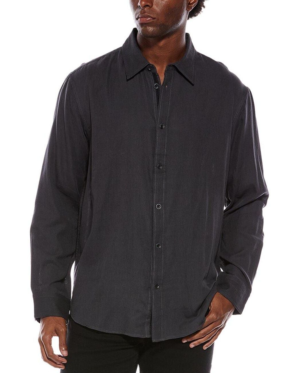 Rag & Bone Gray Finch Gauze Shirt for men