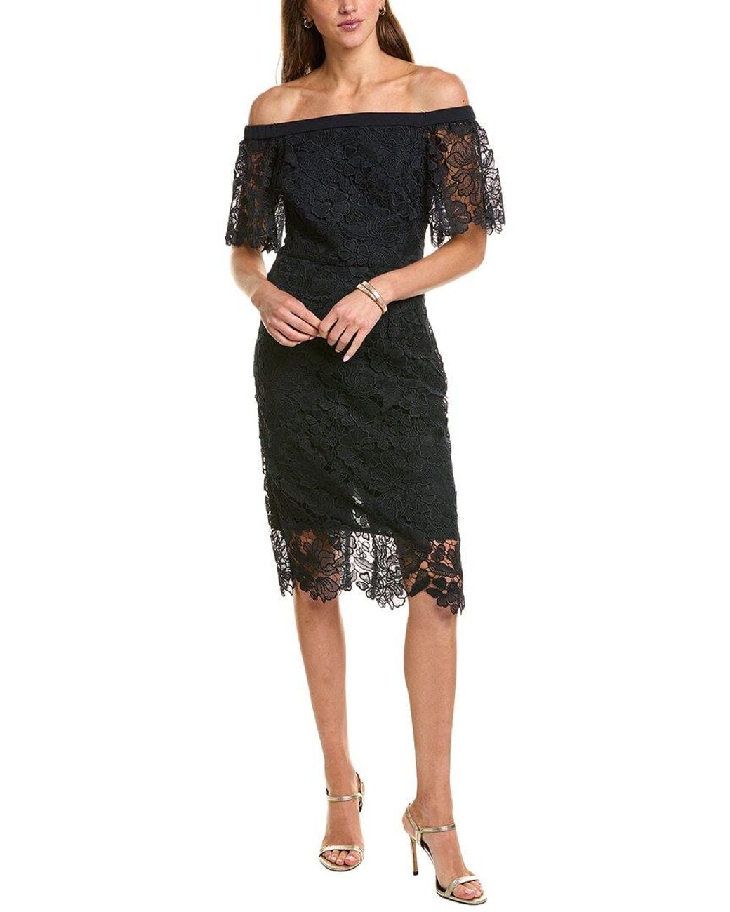 Eliza J Black Midi Dress