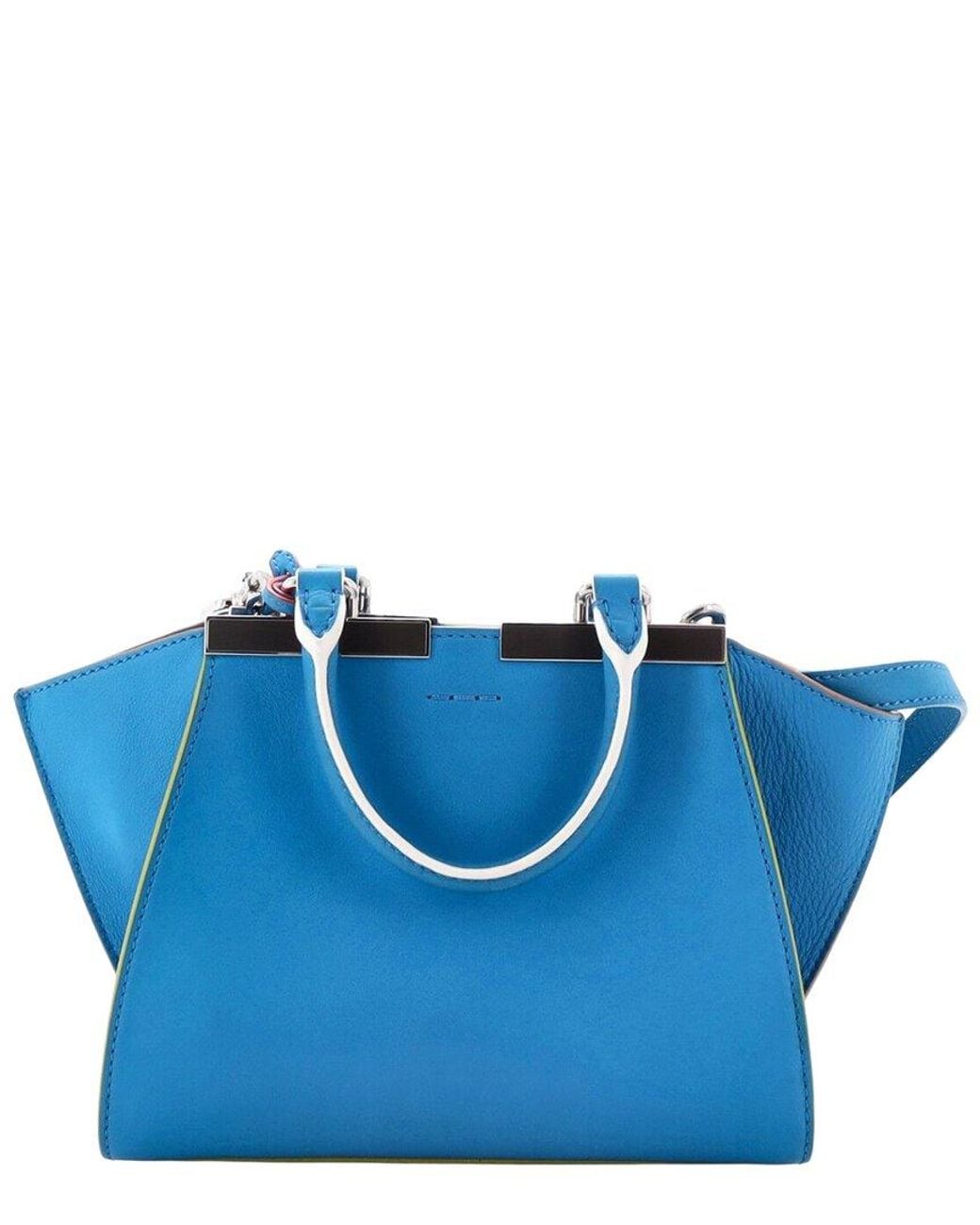 Fendi Blue Leather 3Jours Bag Mini (Authentic Pre-Loved)